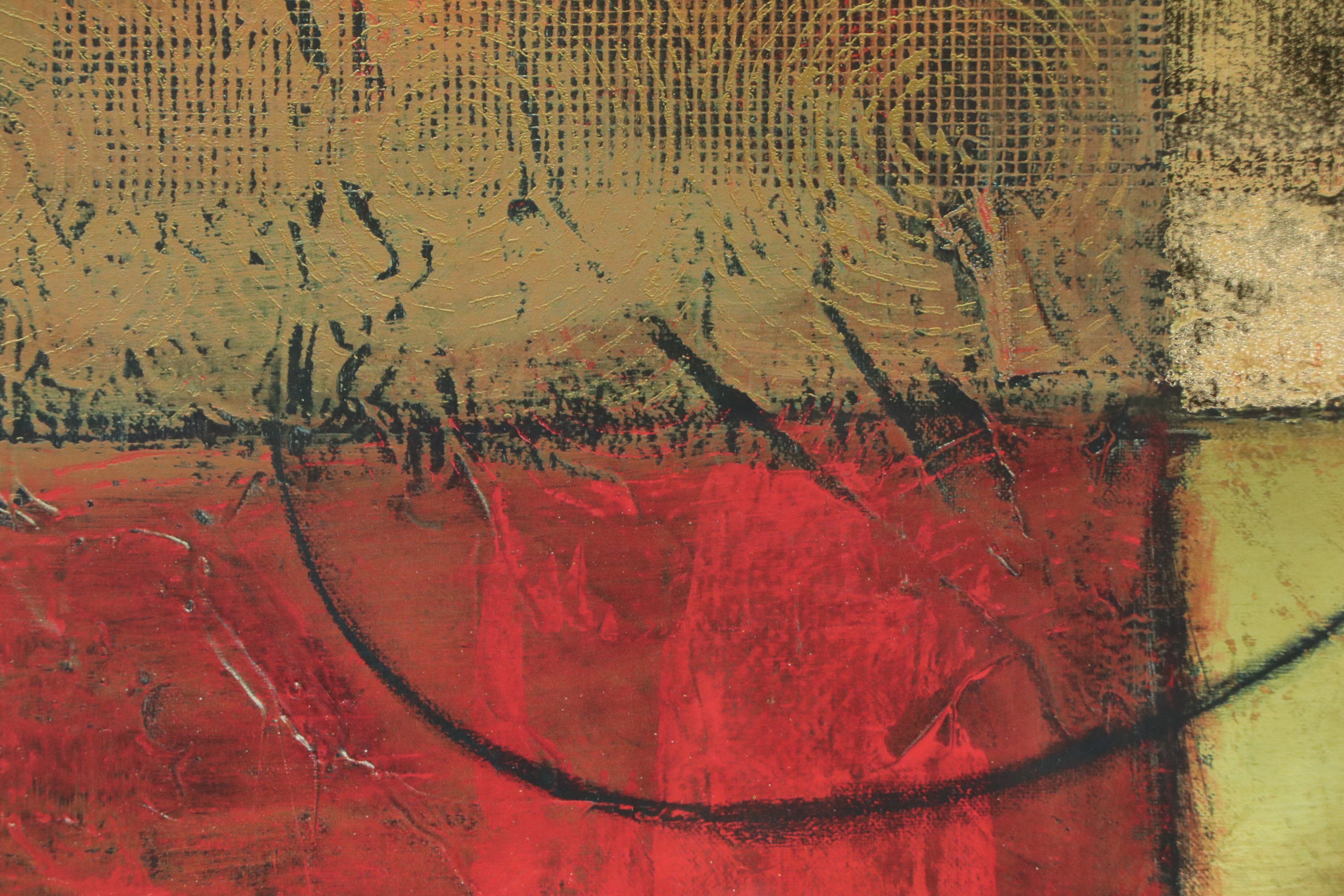 After Mike Klung Abstract Offset Lithograph "Opulent Relief"