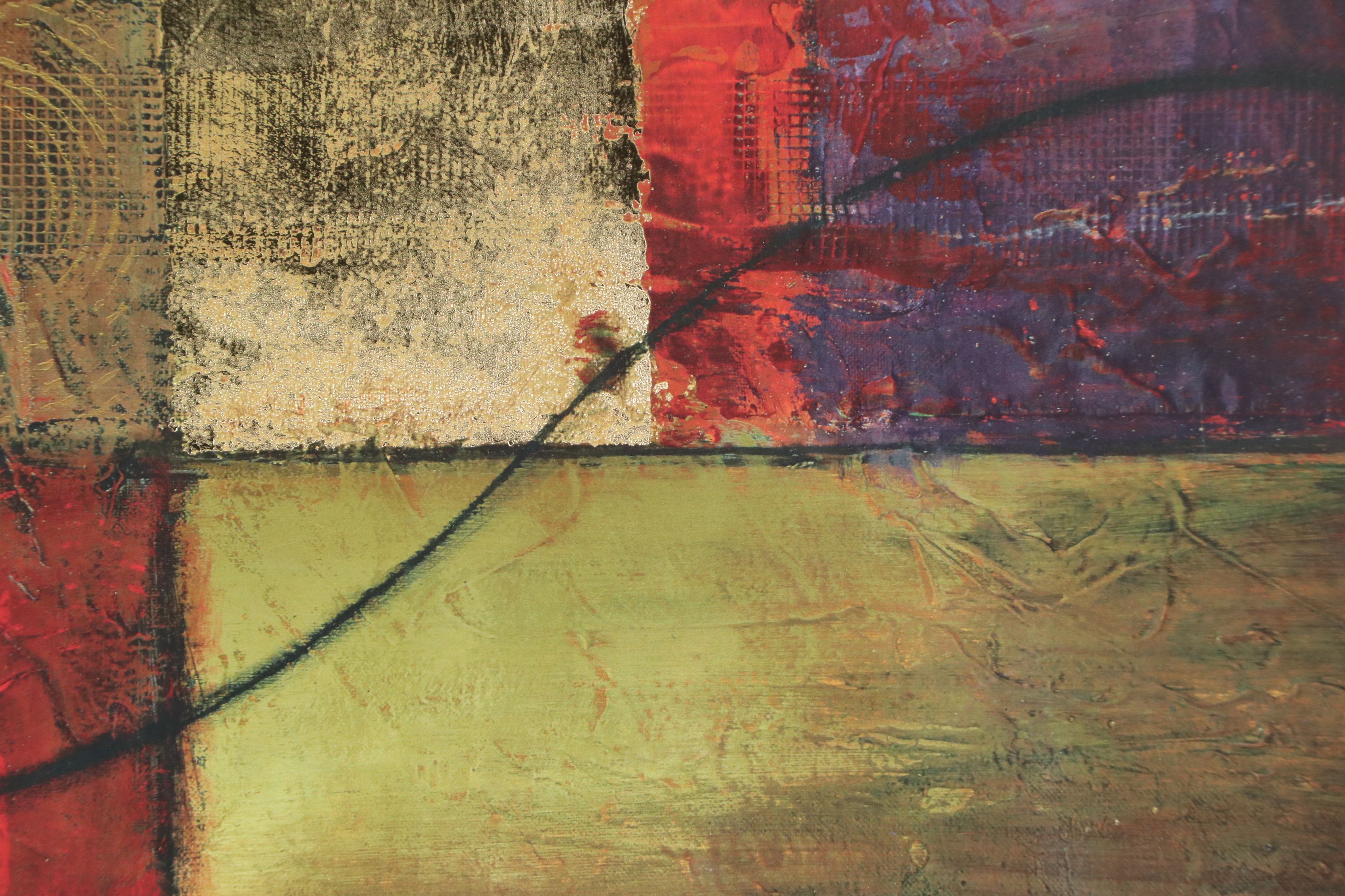 After Mike Klung Abstract Offset Lithograph "Opulent Relief"