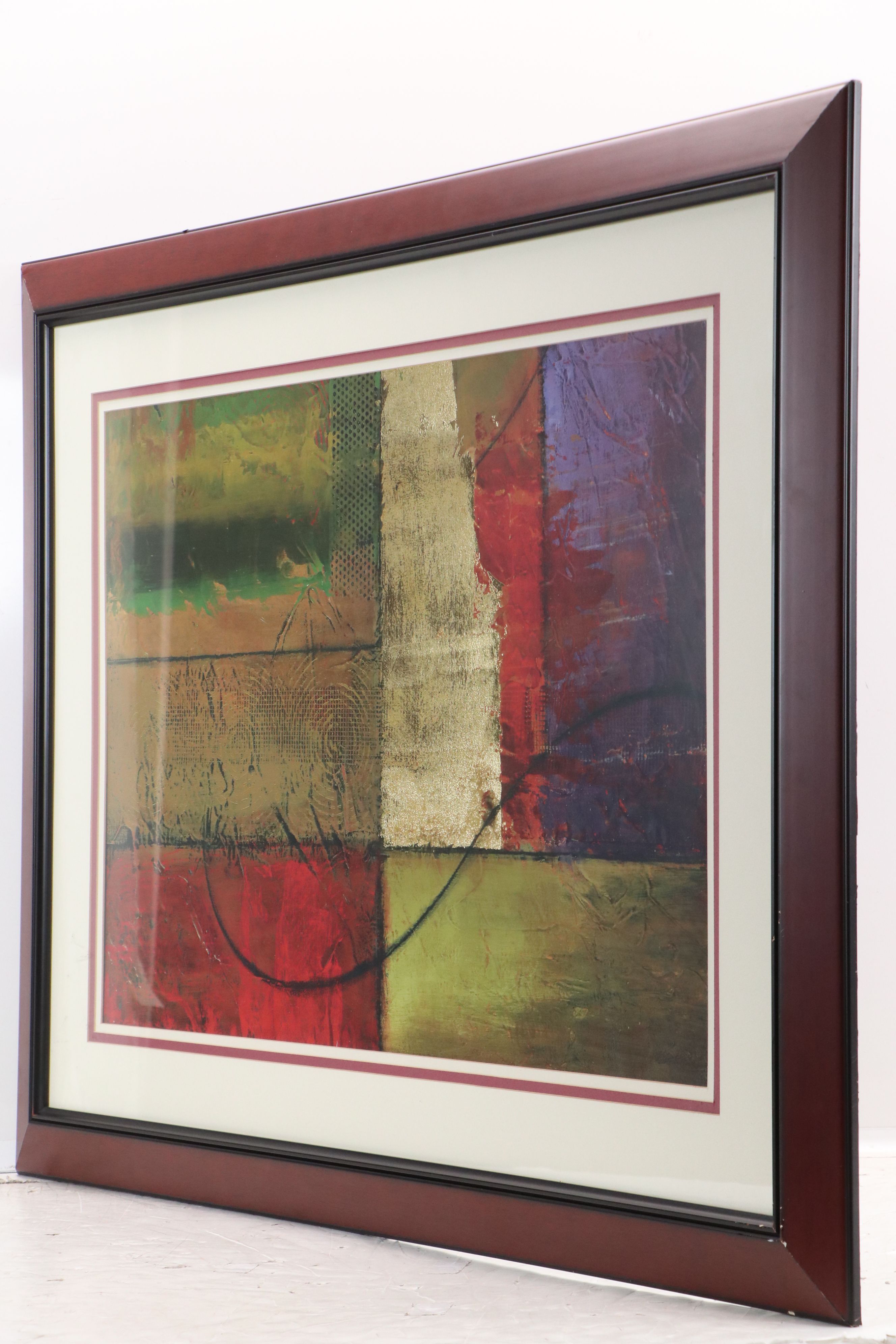 After Mike Klung Abstract Offset Lithograph "Opulent Relief"