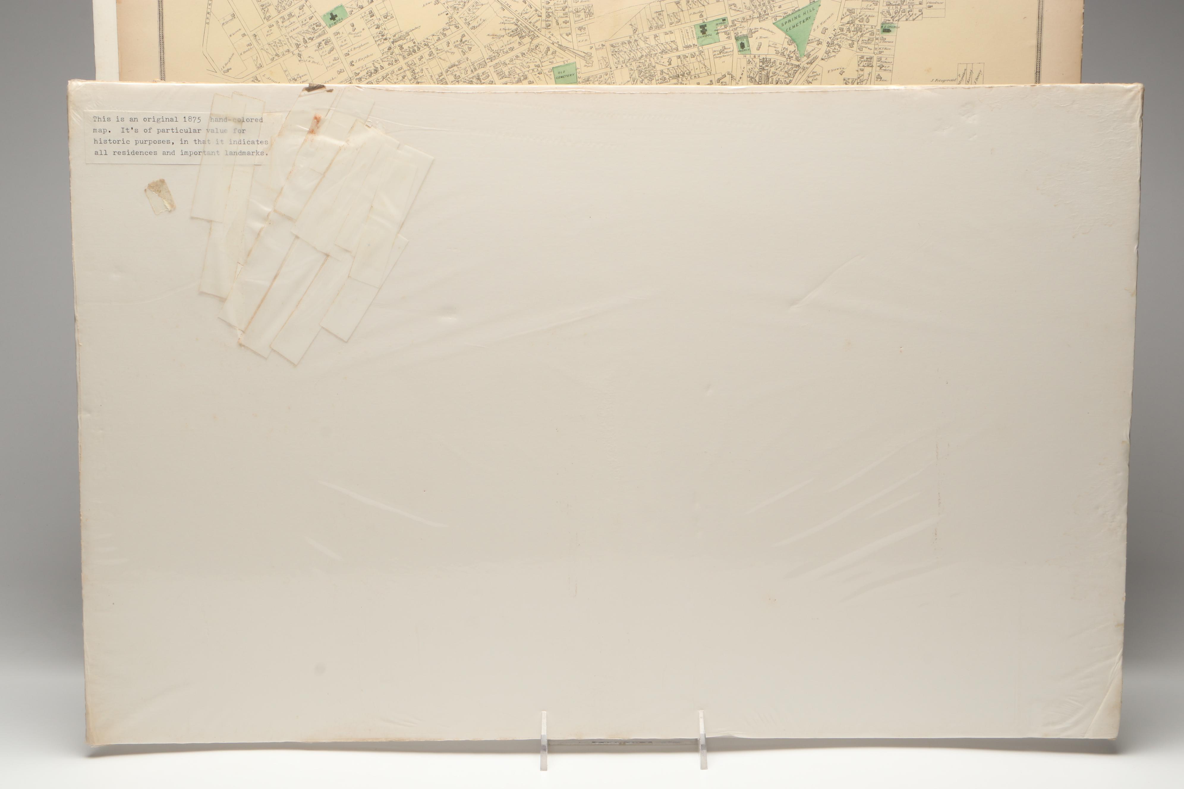 Hand-Colored Engraved Atlas Maps "Marlborough" Massacushetts, 1875