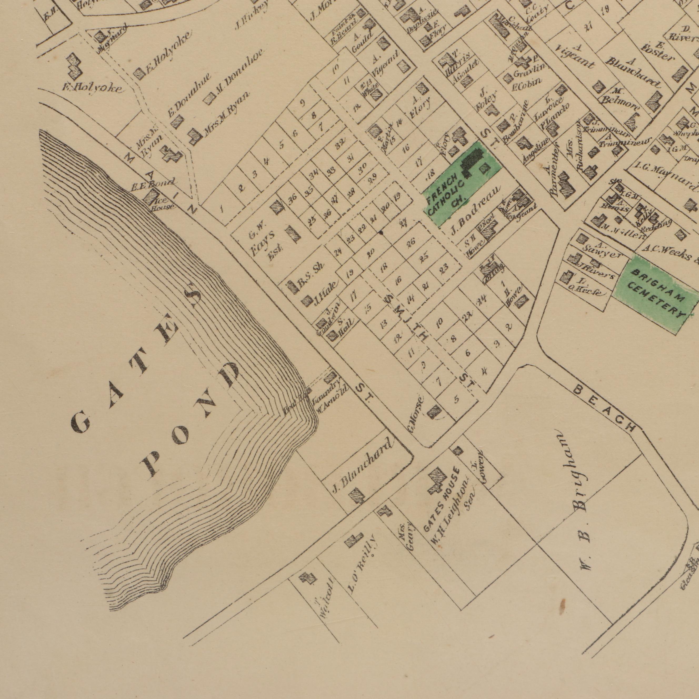 Hand-Colored Engraved Atlas Maps "Marlborough" Massacushetts, 1875