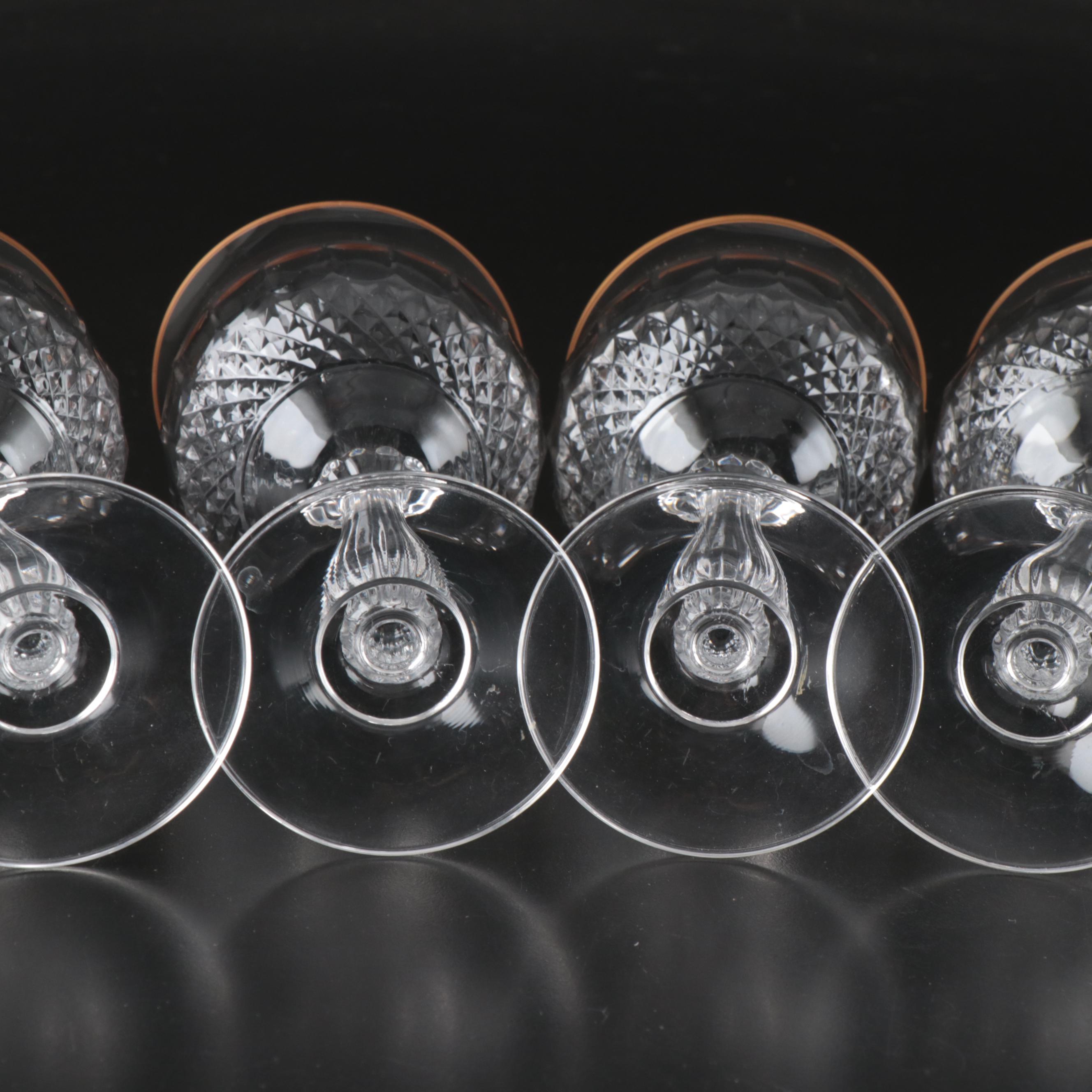 Mikasa "Gold Crown" Water Goblets, Late 20th Century