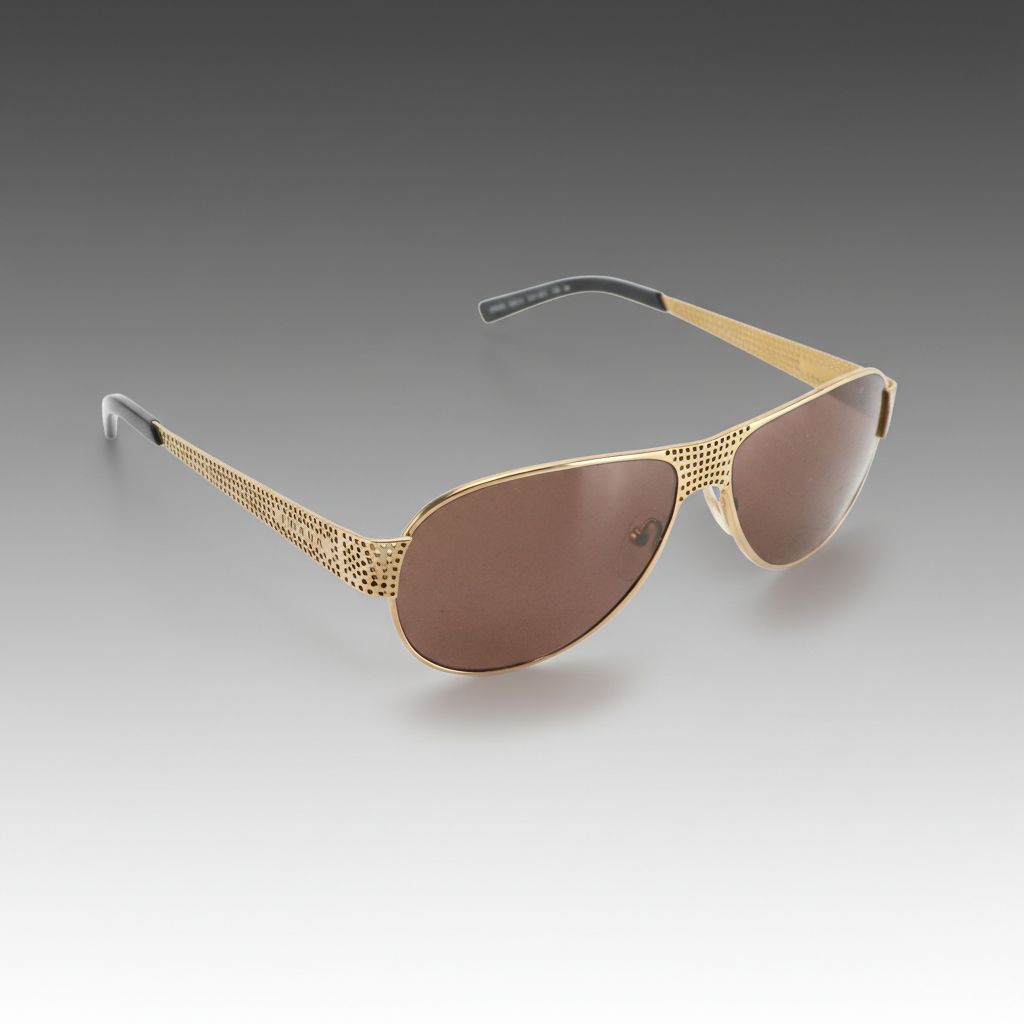 Prada SPR 53I 5AK-8C1 Perforated Metal Sunglasses in Case