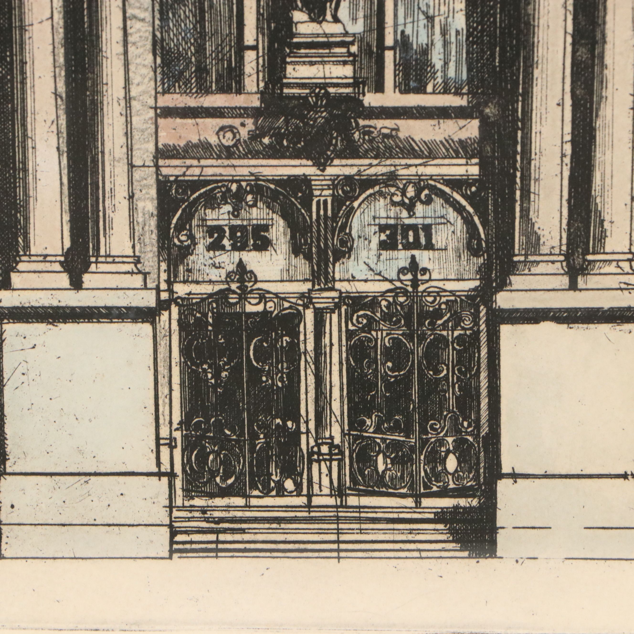 Richard Haas Architectural Etching and Aquatint "Puck Building"