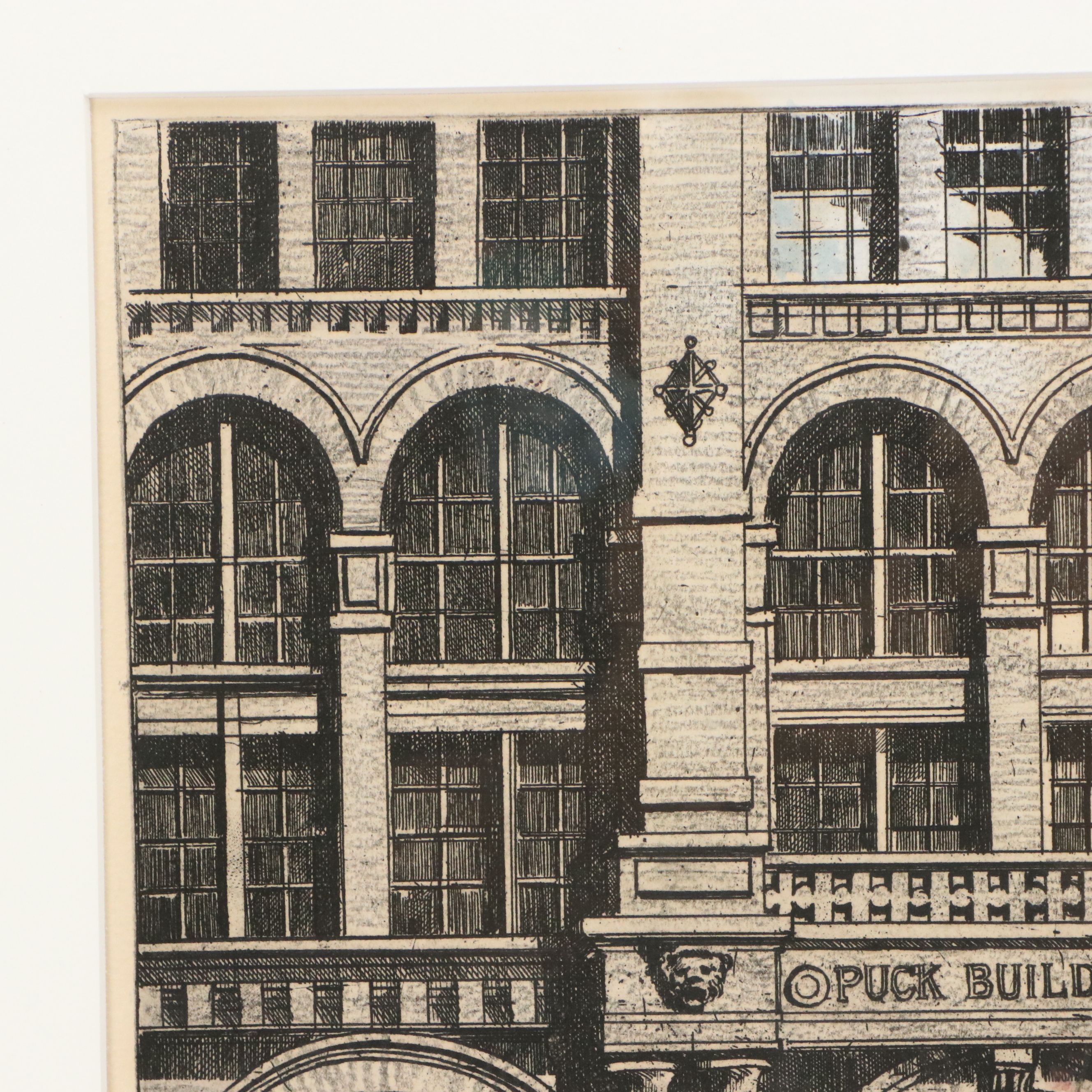 Richard Haas Architectural Etching and Aquatint "Puck Building"