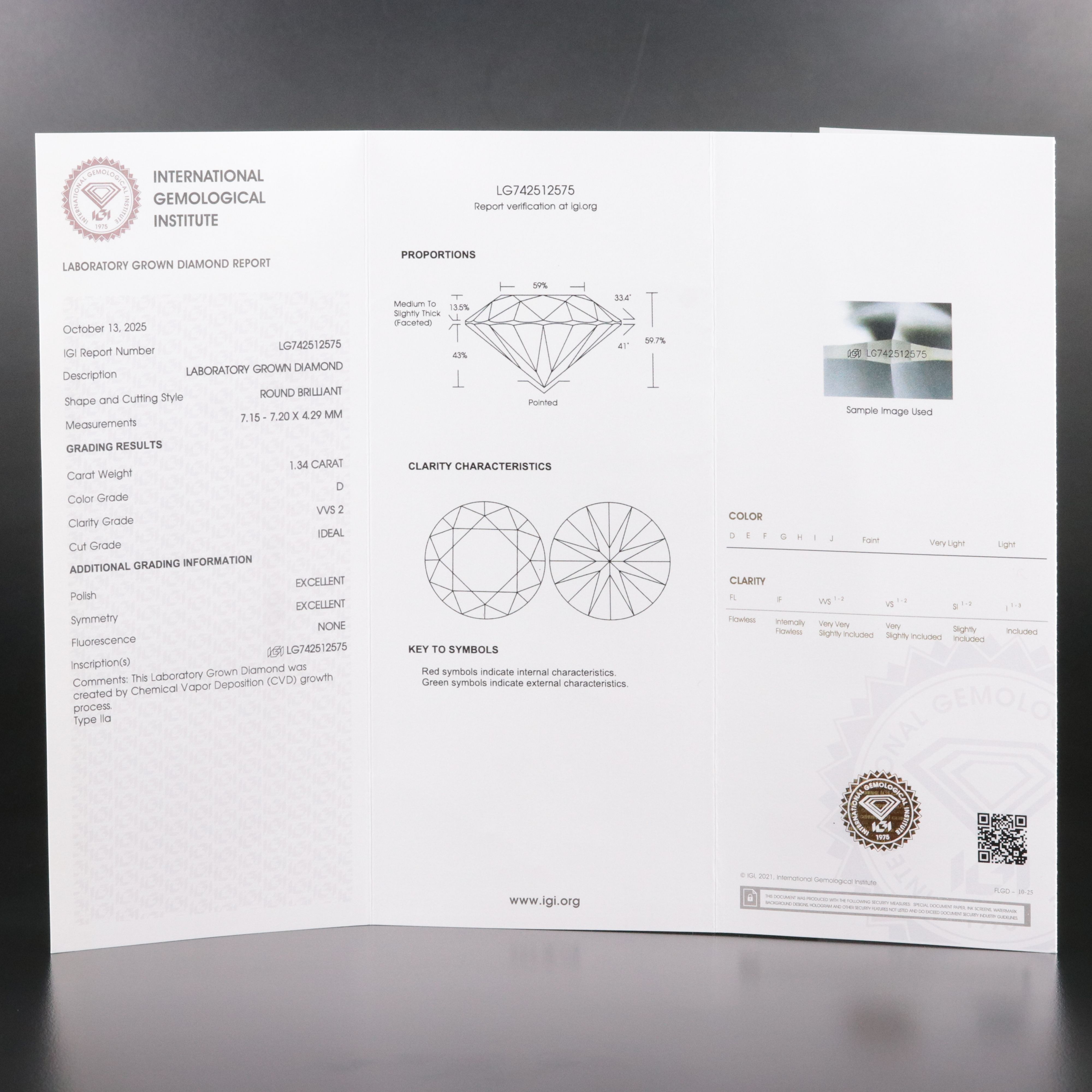 14K 2.73 CTW Lab Grown Diamond Stud Earrings with IGI Reports