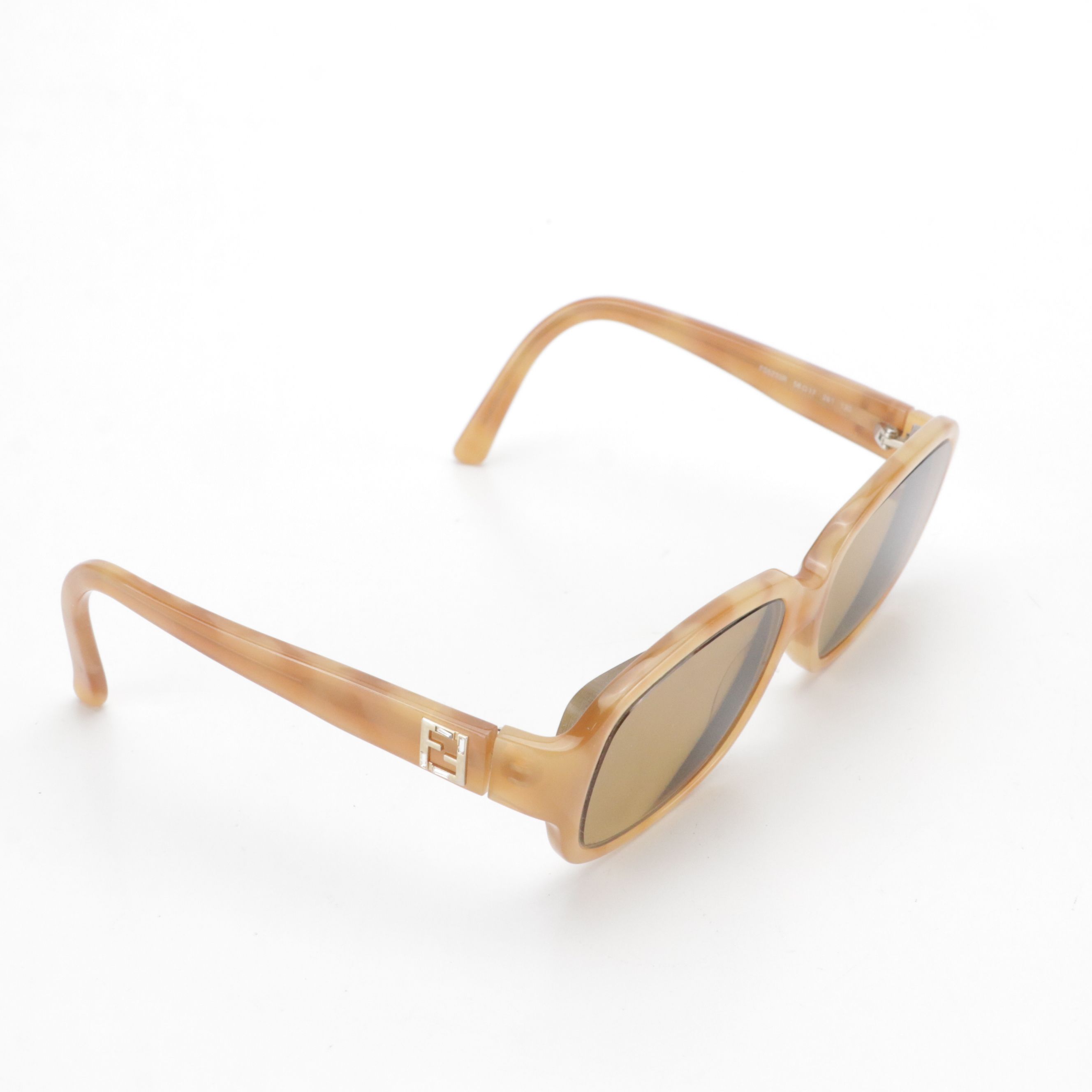 Fendi FS5233R Honey Brown Oversized Rectangular Sunglasses