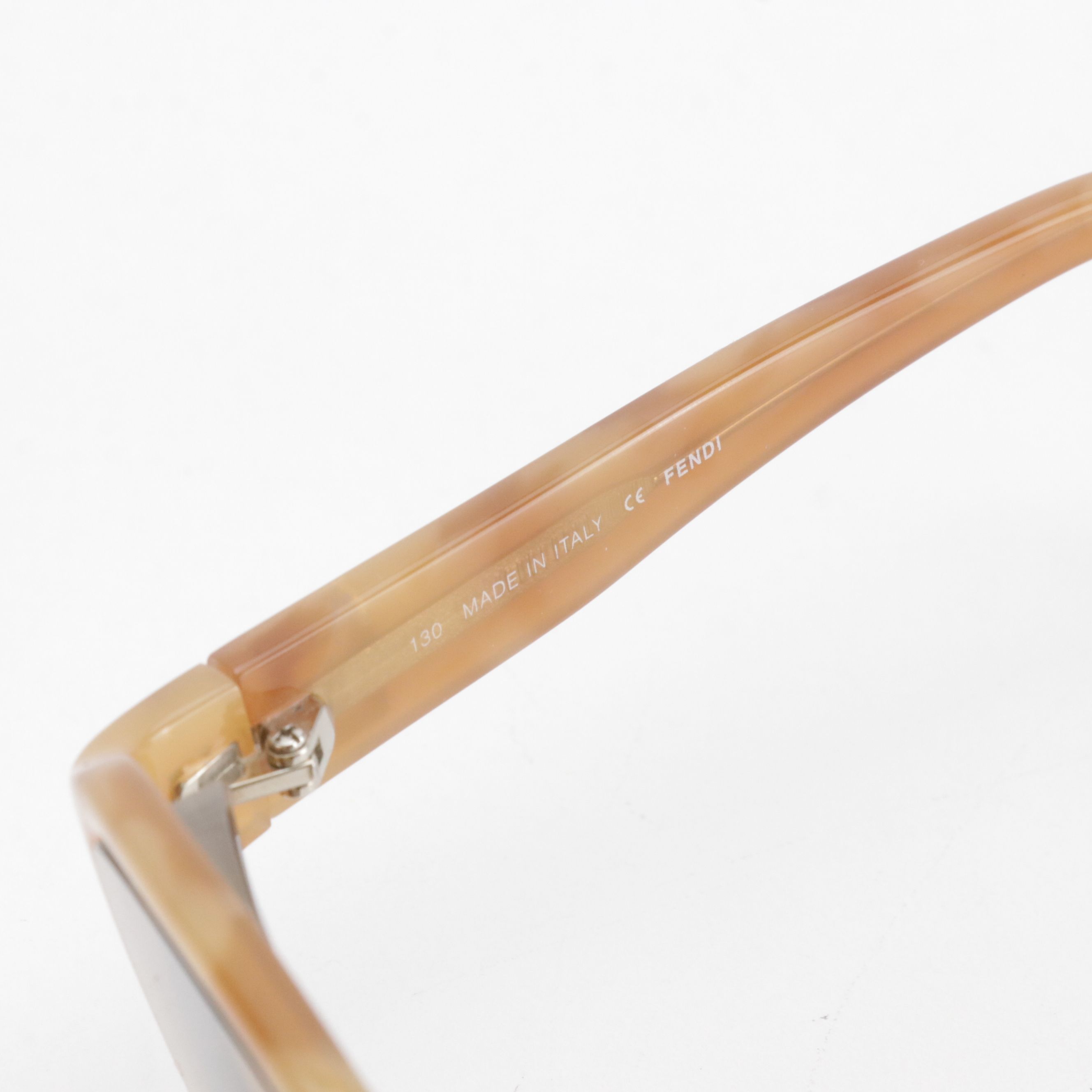 Fendi FS5233R Honey Brown Oversized Rectangular Sunglasses