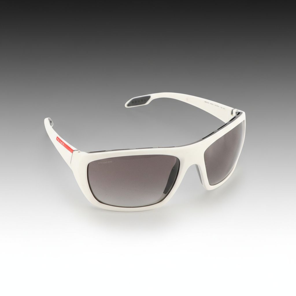 Prada Sport SPS01O AAI-3M1 B&W Wrap Sunglasses in Case