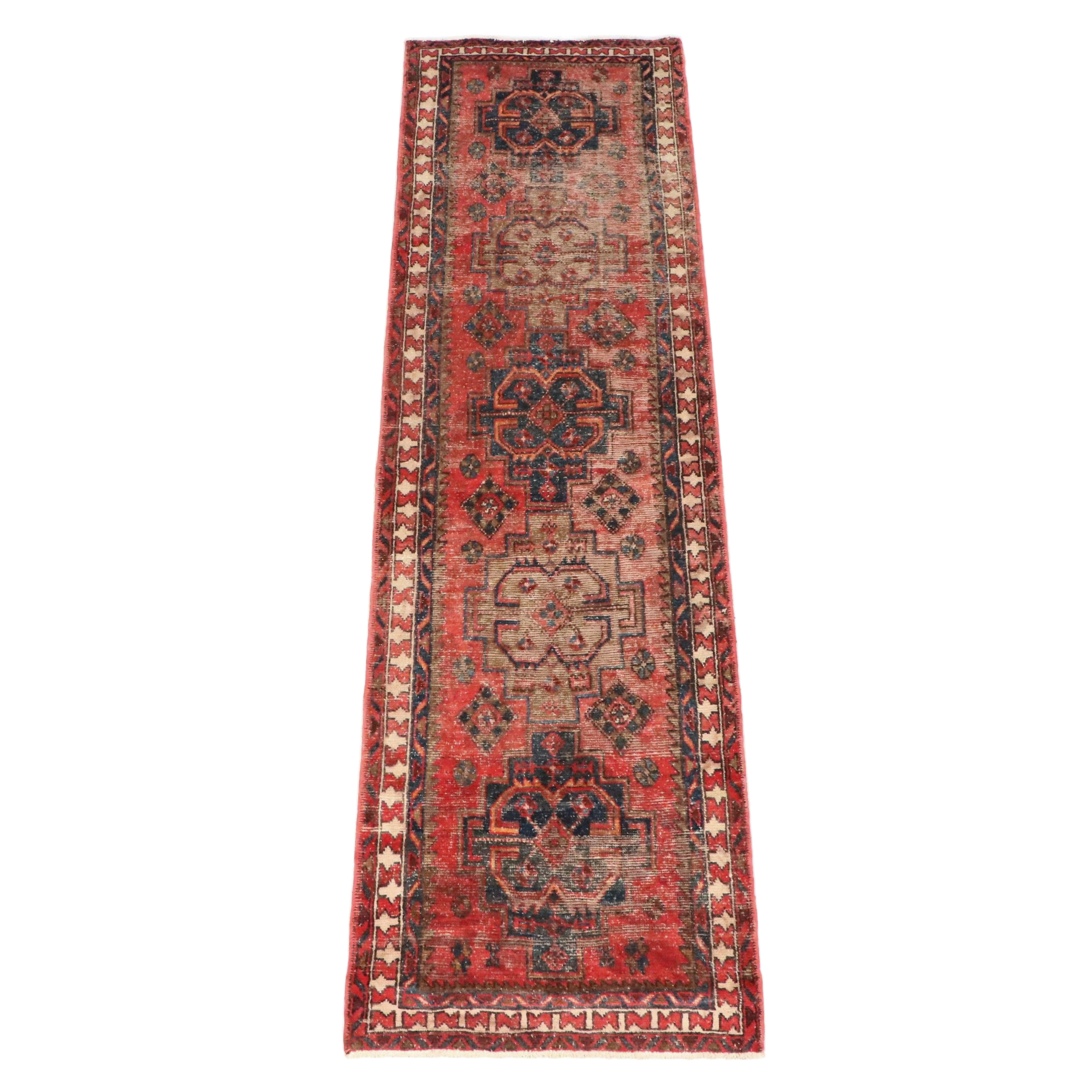 3' x 10'7 Hand-Knotted Persian Meshkin Carpet Runner