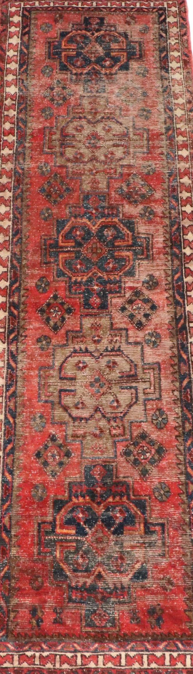 3' x 10'7 Hand-Knotted Persian Meshkin Carpet Runner