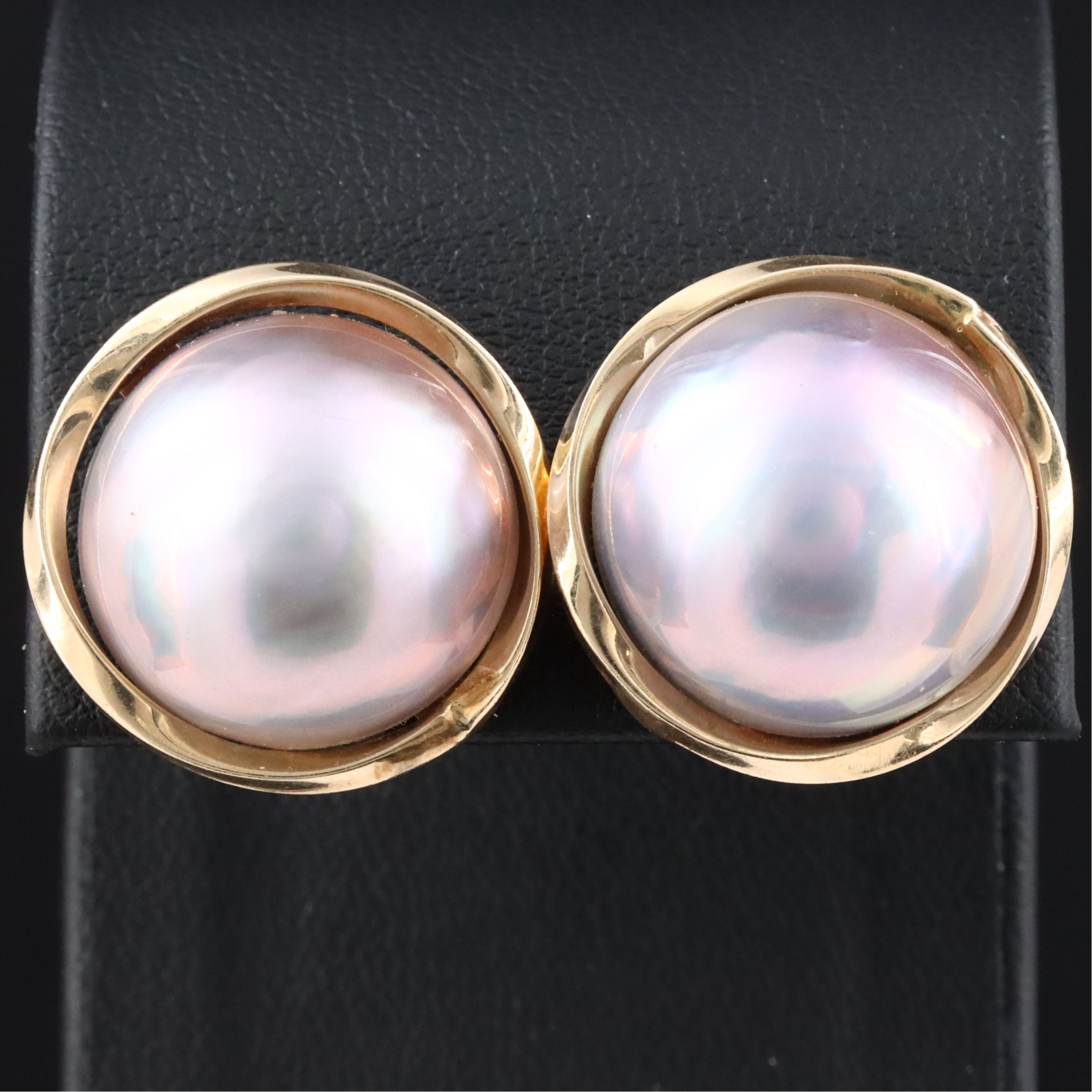 14K Mabé Pearl Earrings