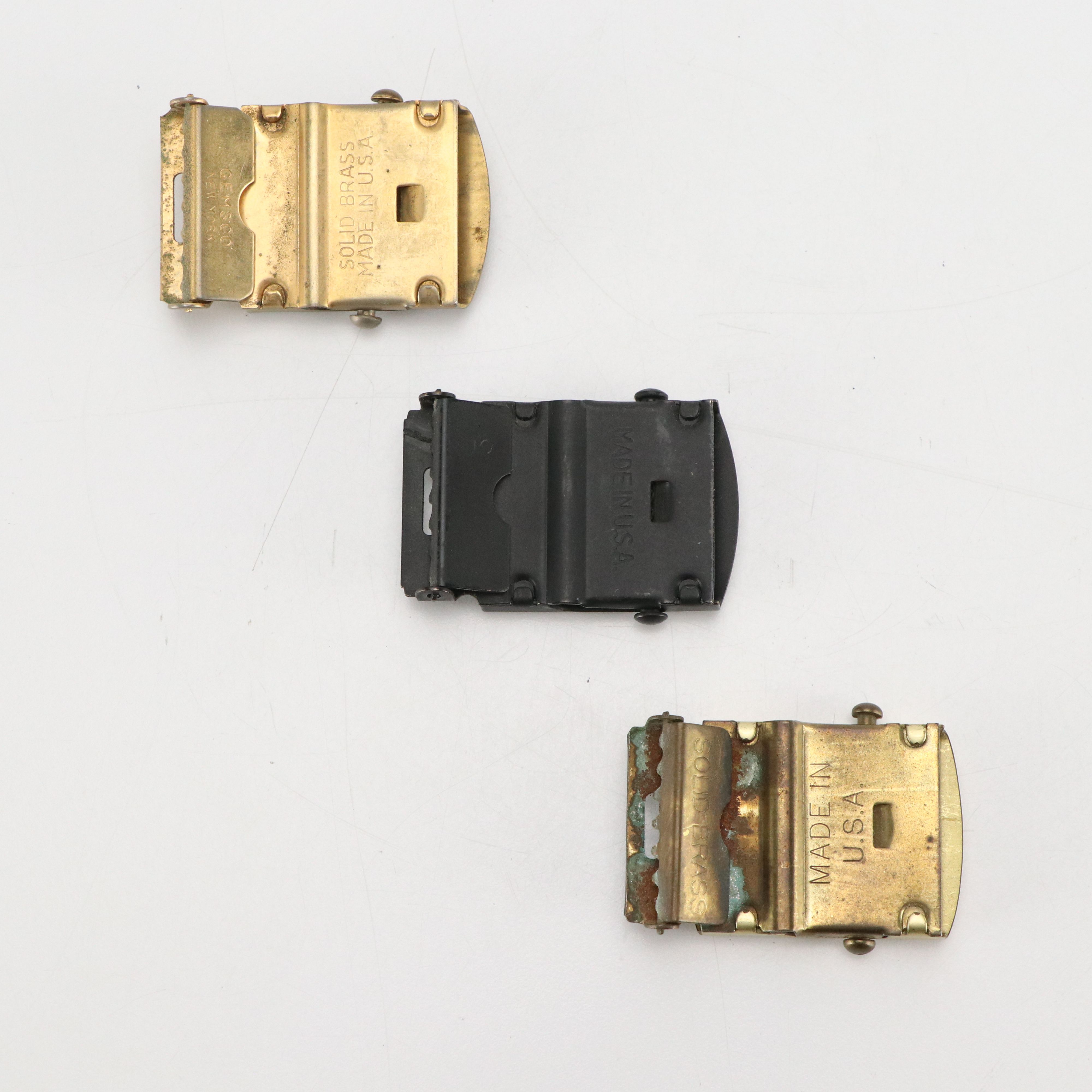 Vintage Gemsco U.S. Navy Brass Belt Buckle with Others