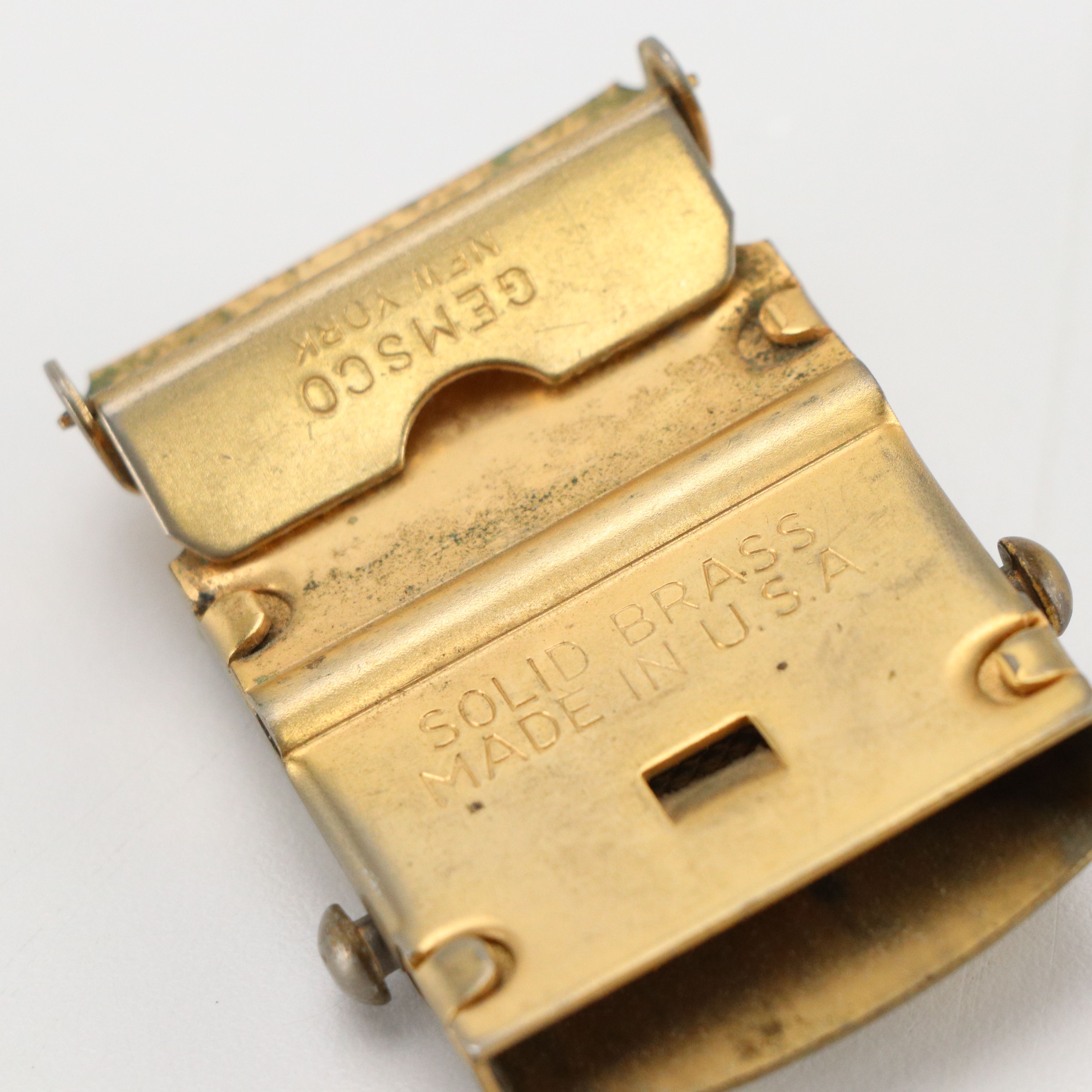 Vintage Gemsco U.S. Navy Brass Belt Buckle with Others