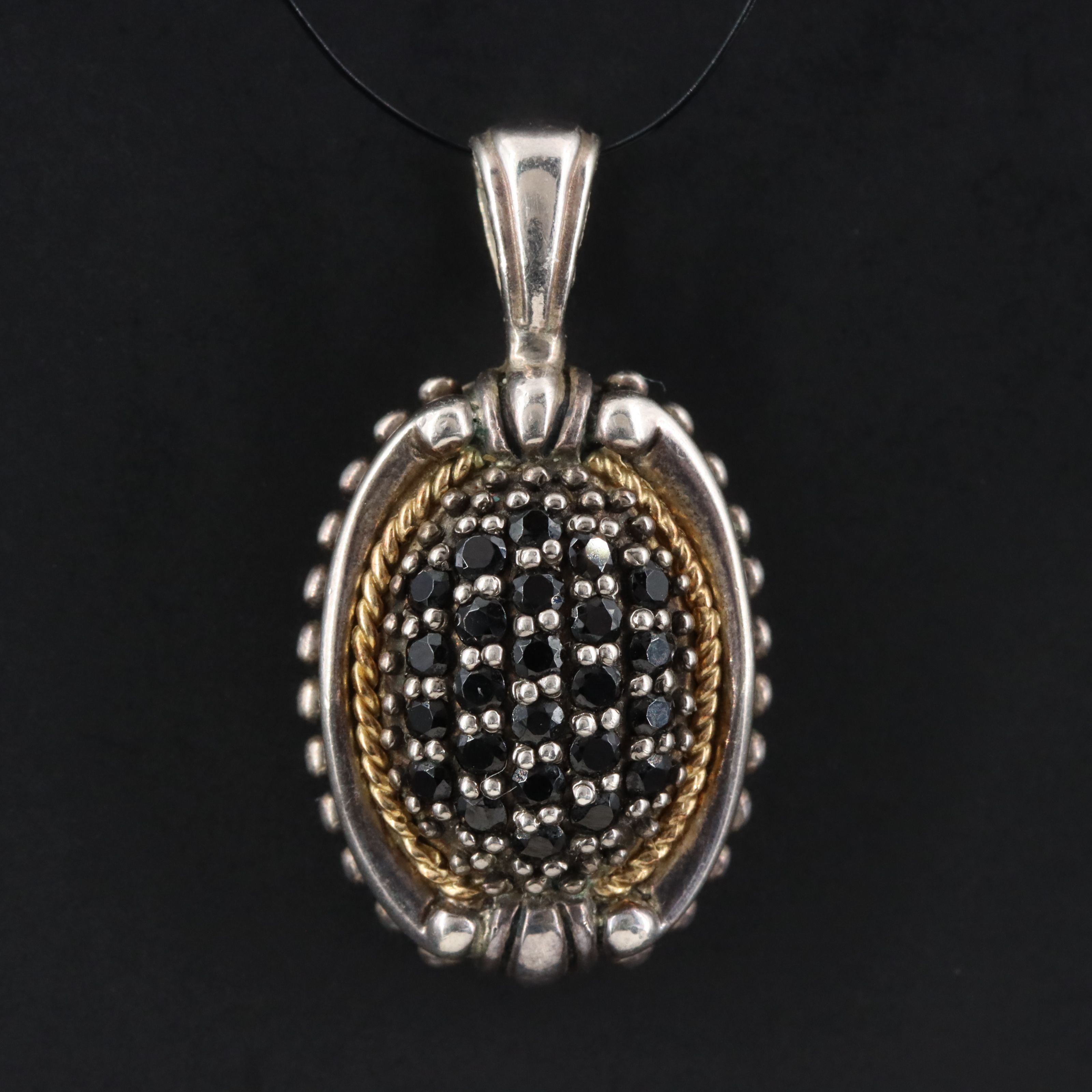 Sterling Black Onyx Pendant