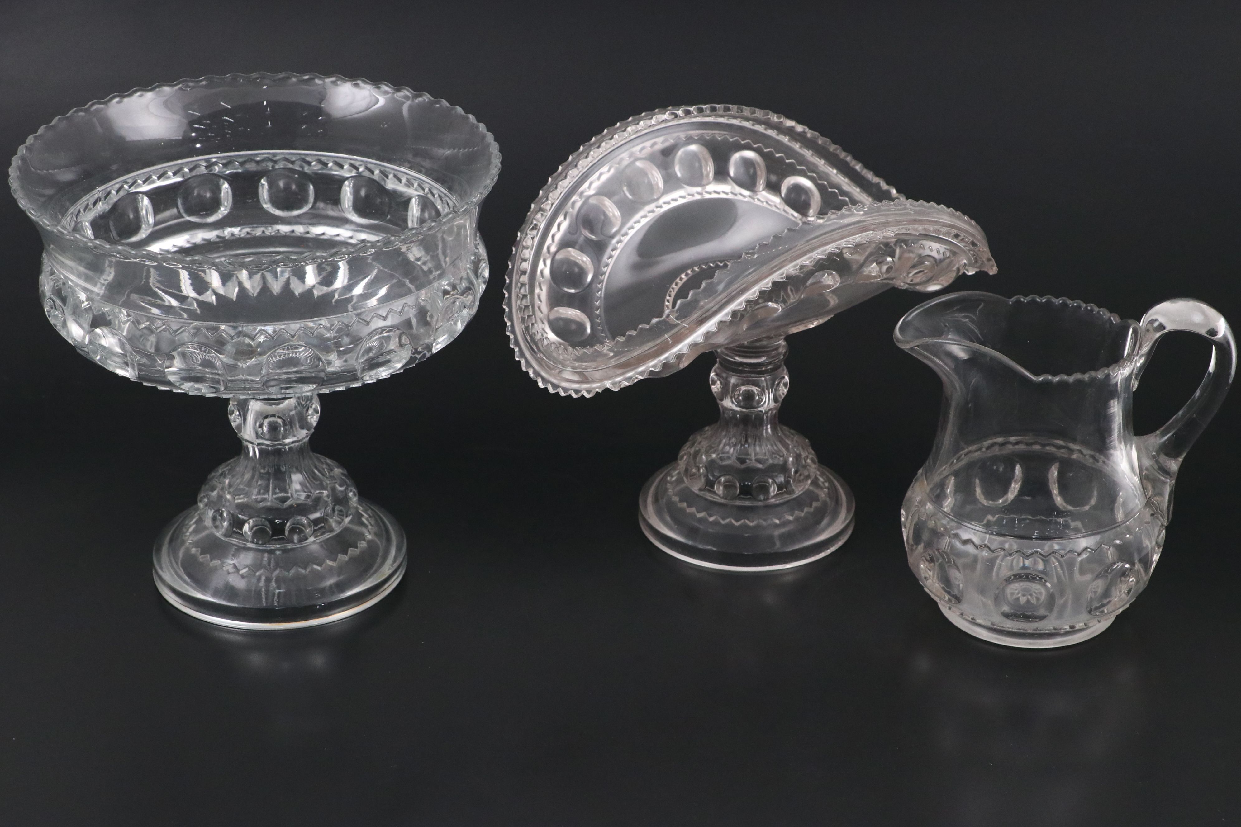 US Glass "King's Crown" Banana Tree with Berry Set and Other Tableware