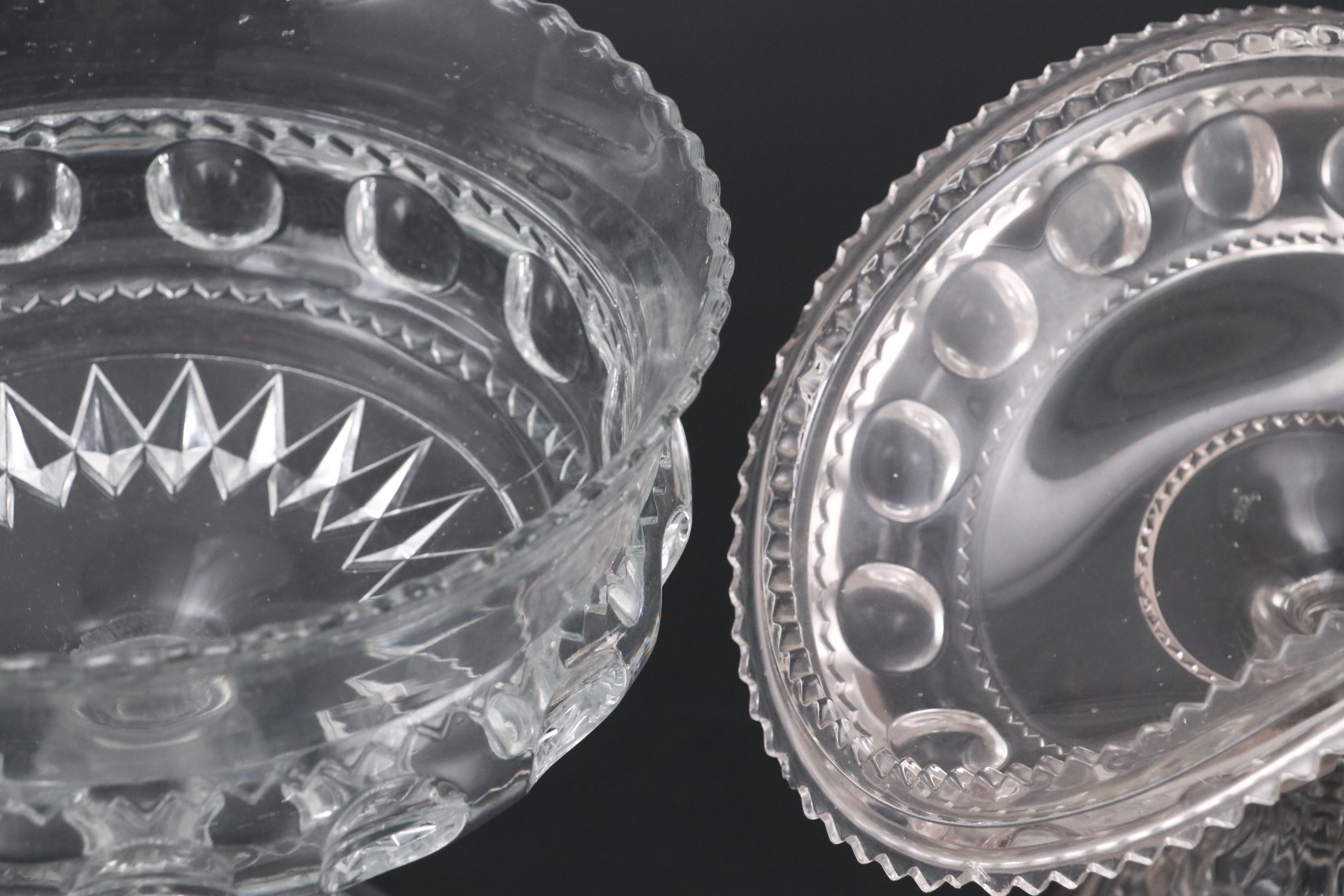 US Glass "King's Crown" Banana Tree with Berry Set and Other Tableware