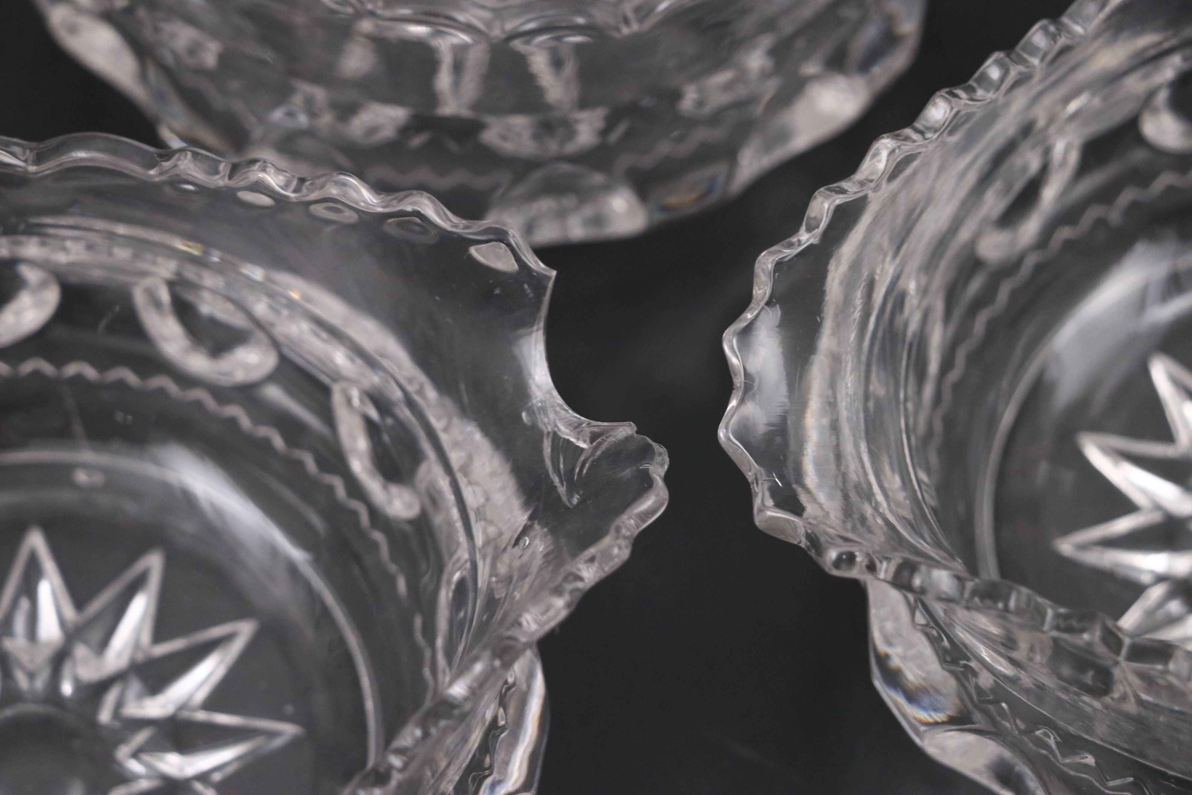 US Glass "King's Crown" Banana Tree with Berry Set and Other Tableware