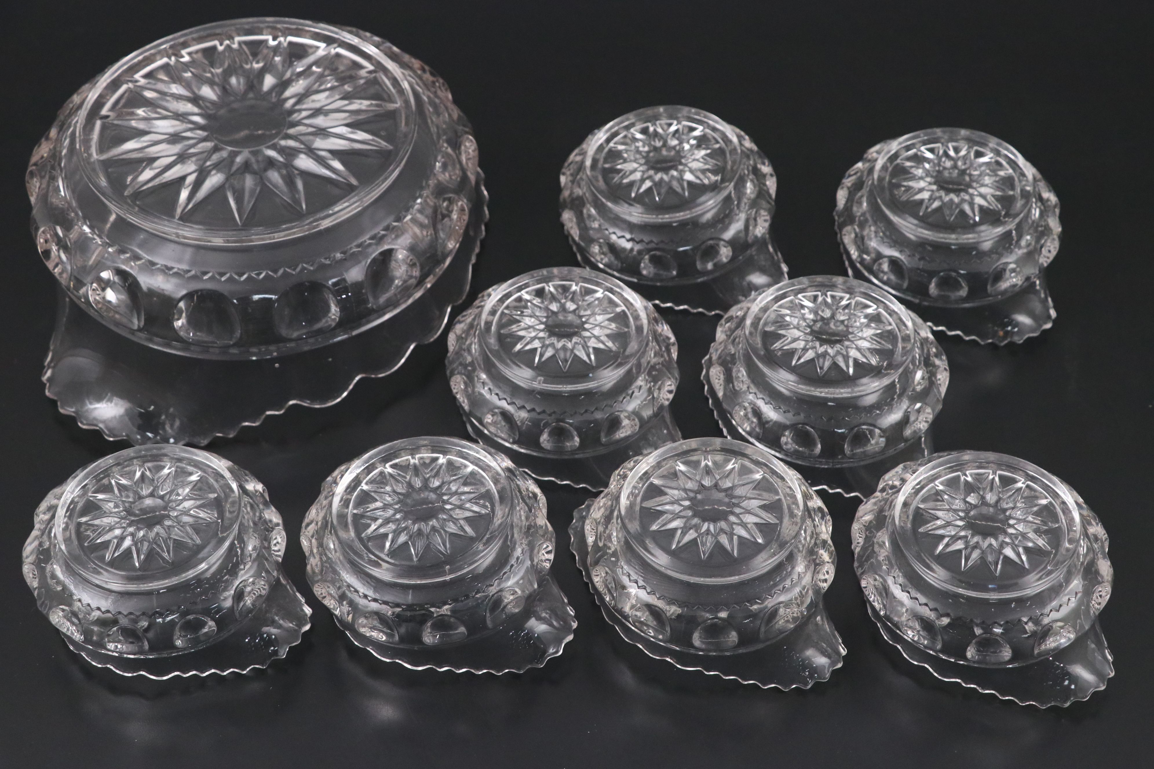 US Glass "King's Crown" Banana Tree with Berry Set and Other Tableware