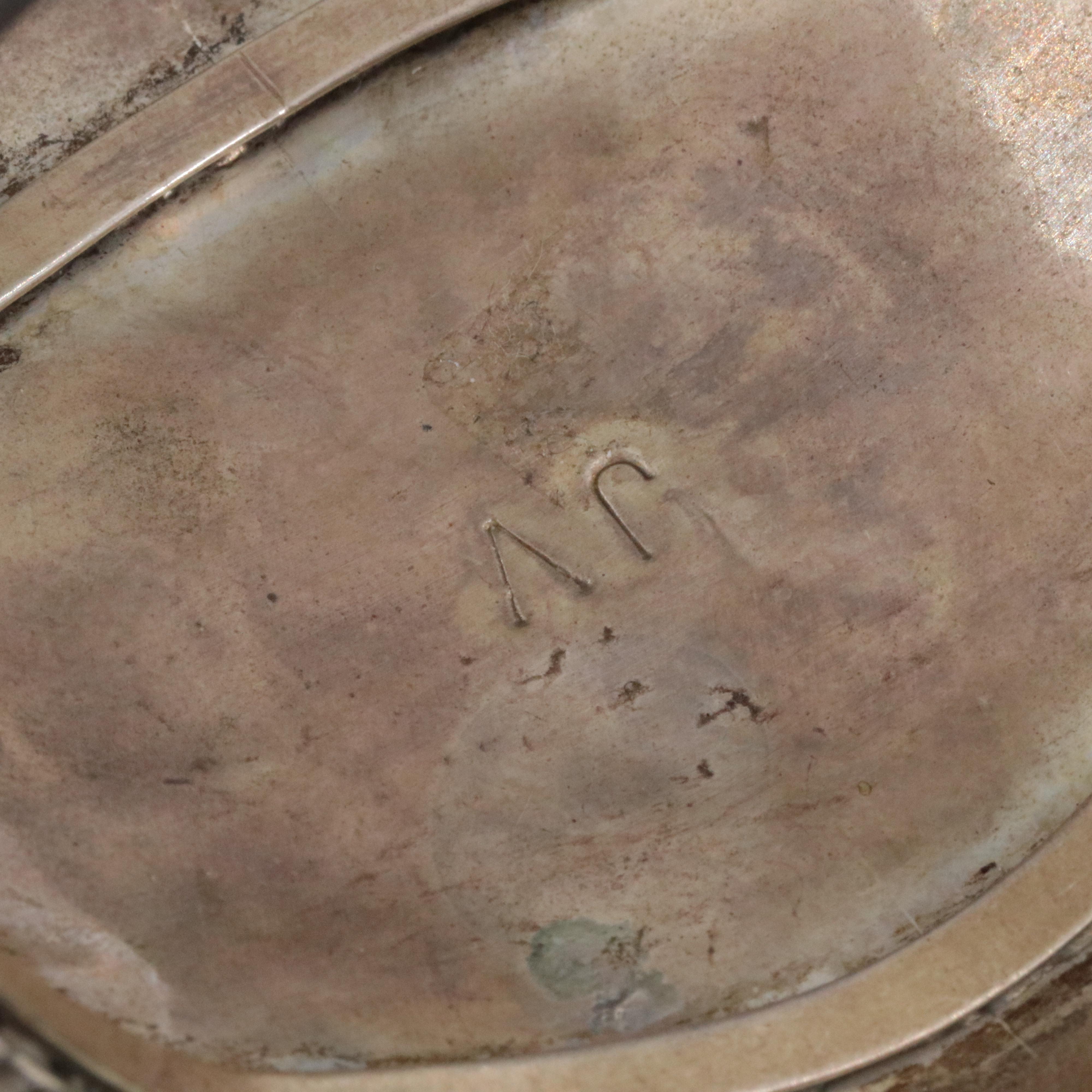 Signed Western Style Sterling Turquoise Cluster Cuff Bracelet