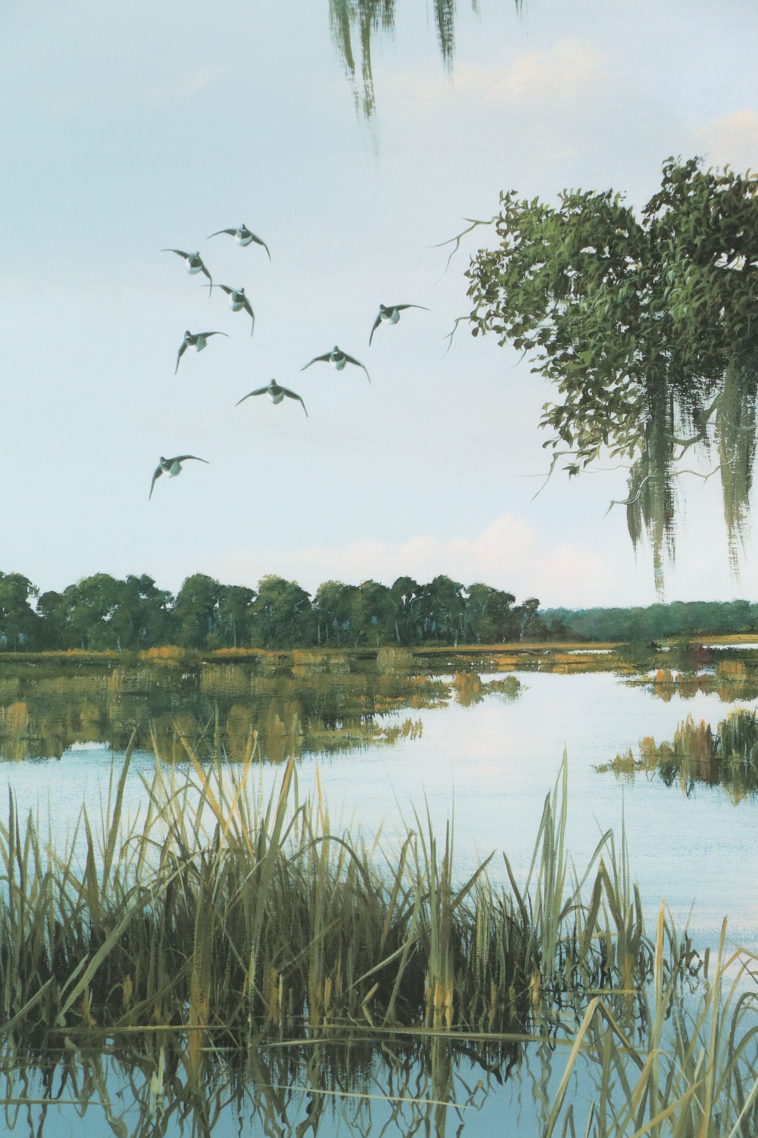 C. Ford Riley Offset Lithograph of Florida Landscape, Late 20th to 21st Century