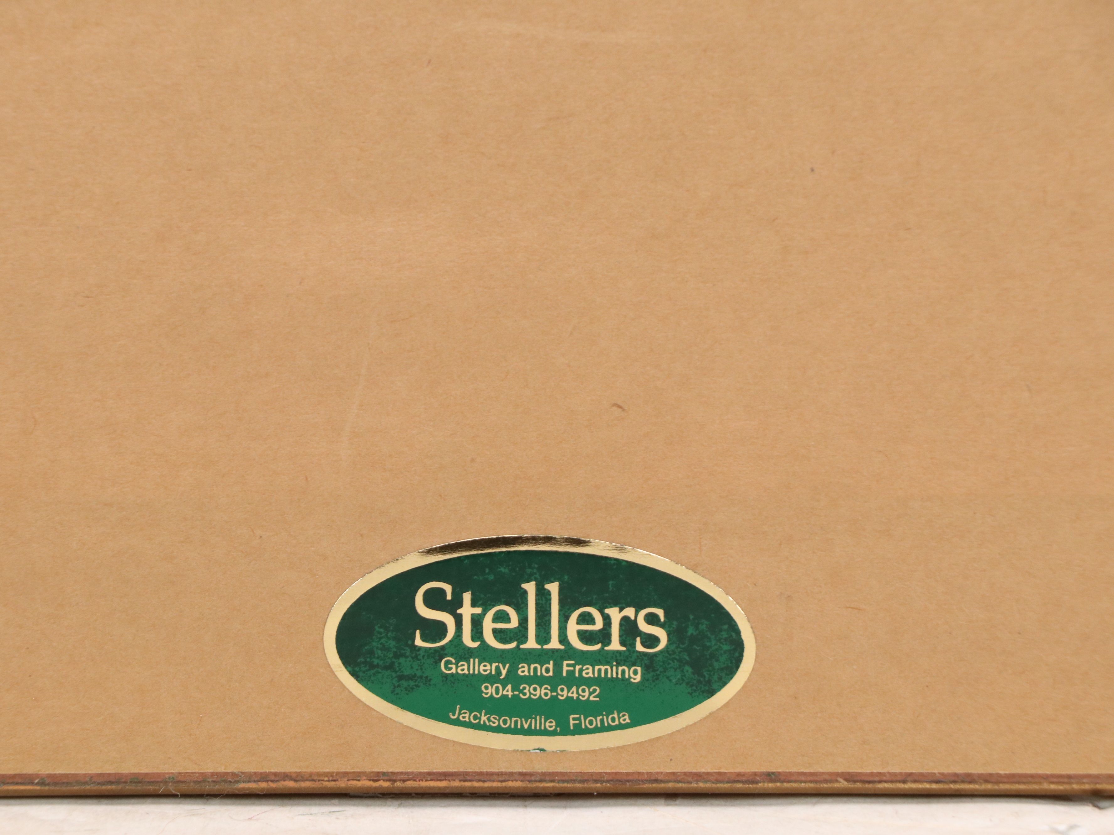 C. Ford Riley Offset Lithograph of Florida Landscape, Late 20th to 21st Century