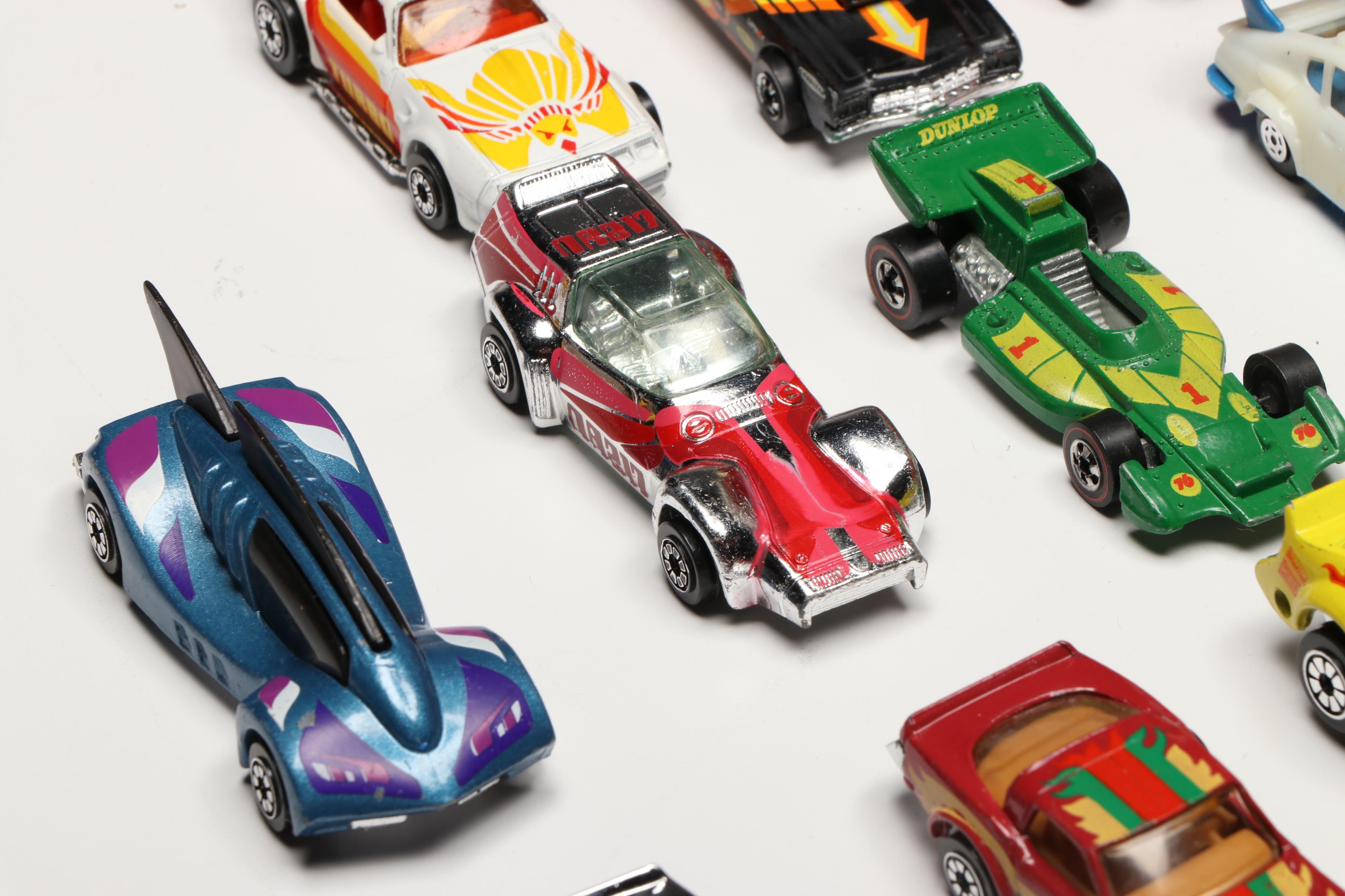 Tonka Snorkel Fire Truck with Hot Wheels and Other Vintage Toy Cars