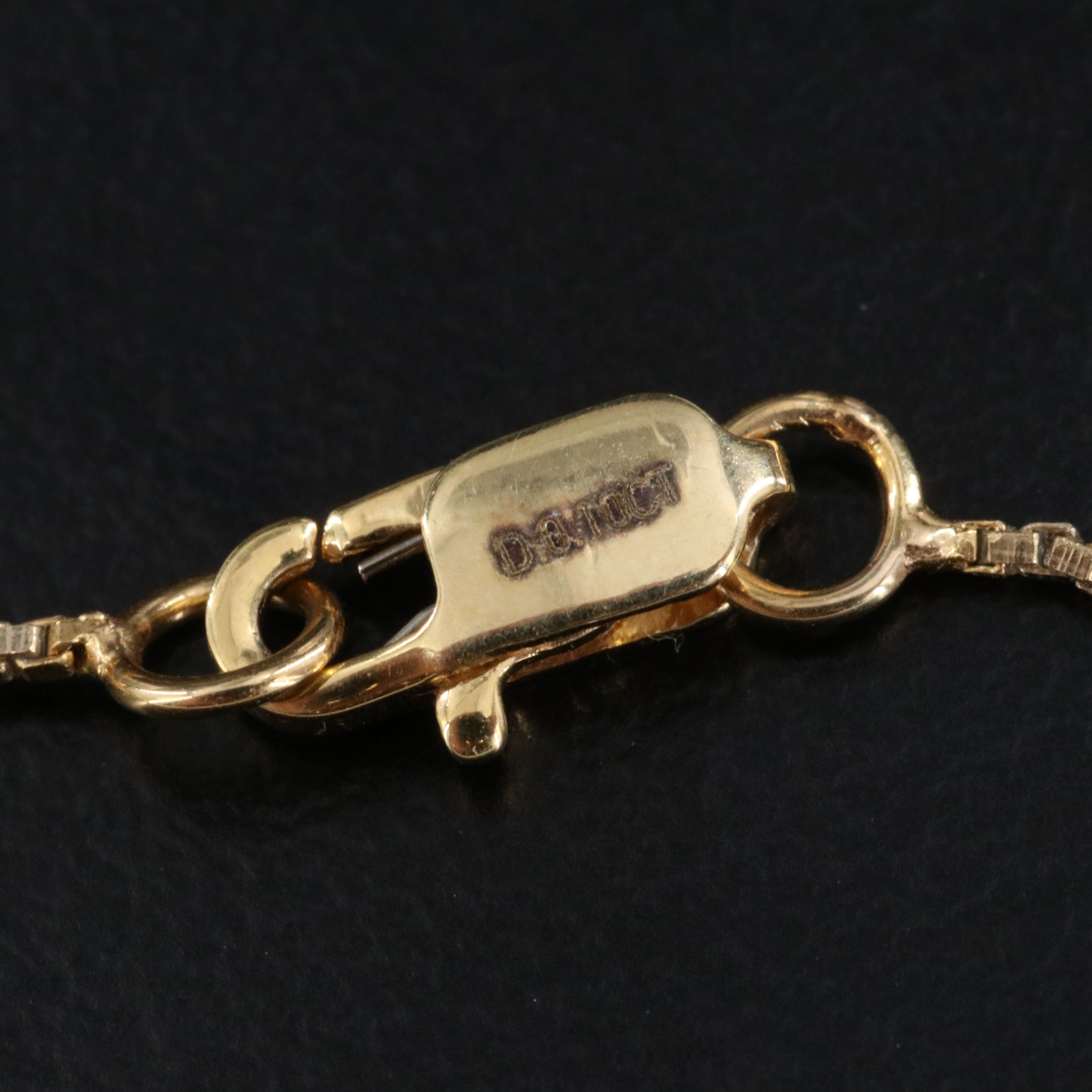 14K Tourmaline and Diamond Pendant Necklace