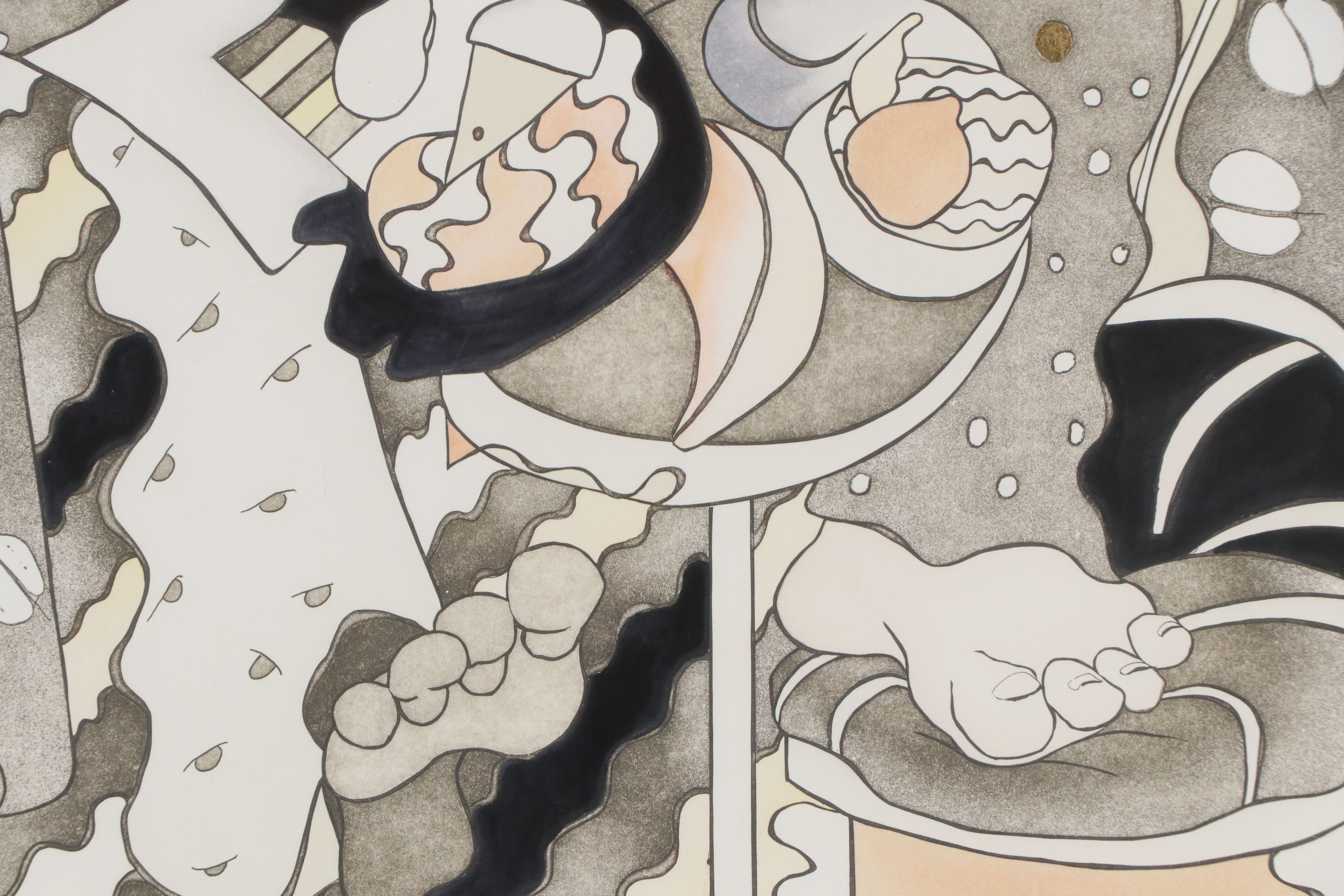 Laura Artusio Color Lithograph "Supper Club," 20th Century