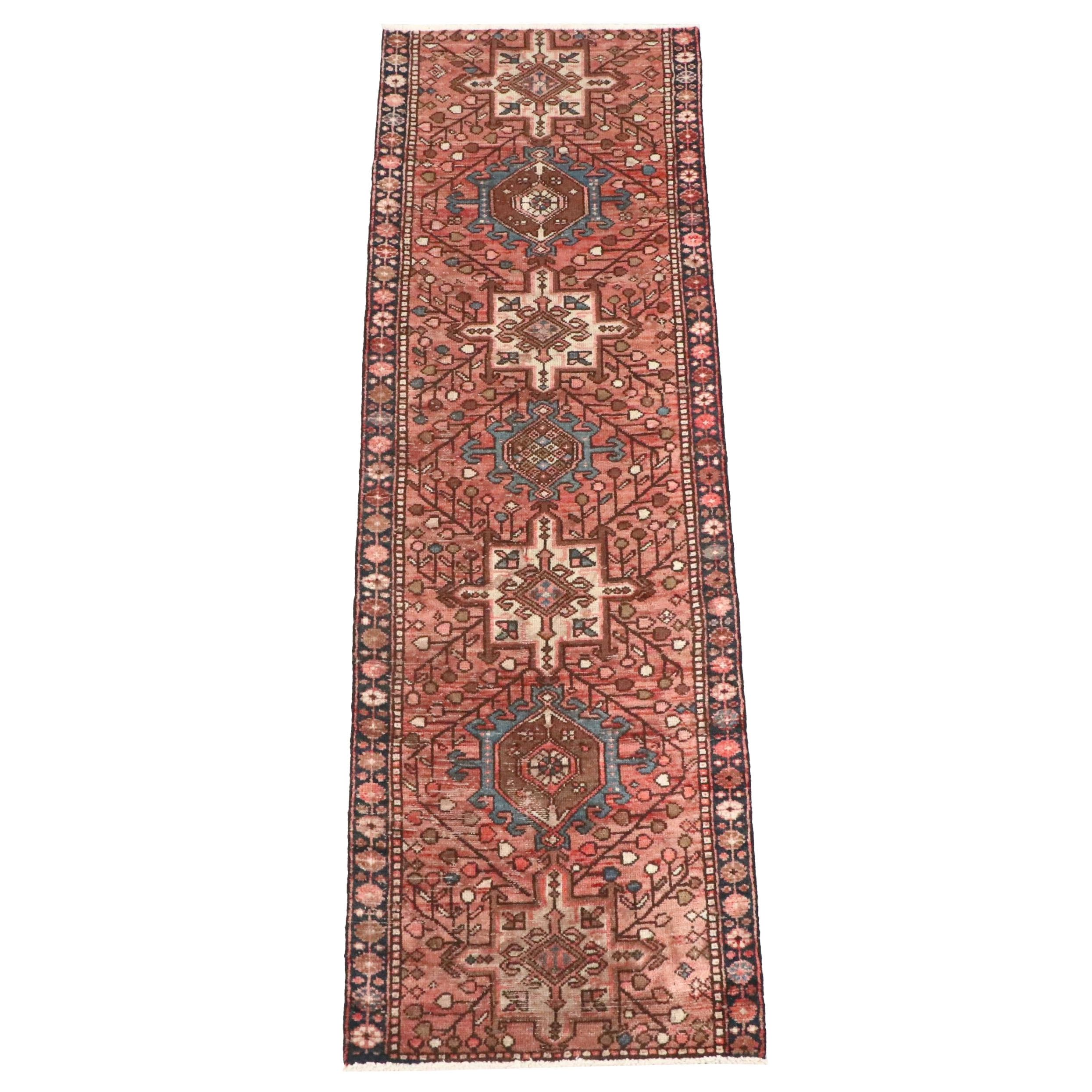 2'8 x 8'7 Hand-Knotted Persian Karaja Carpet Runner