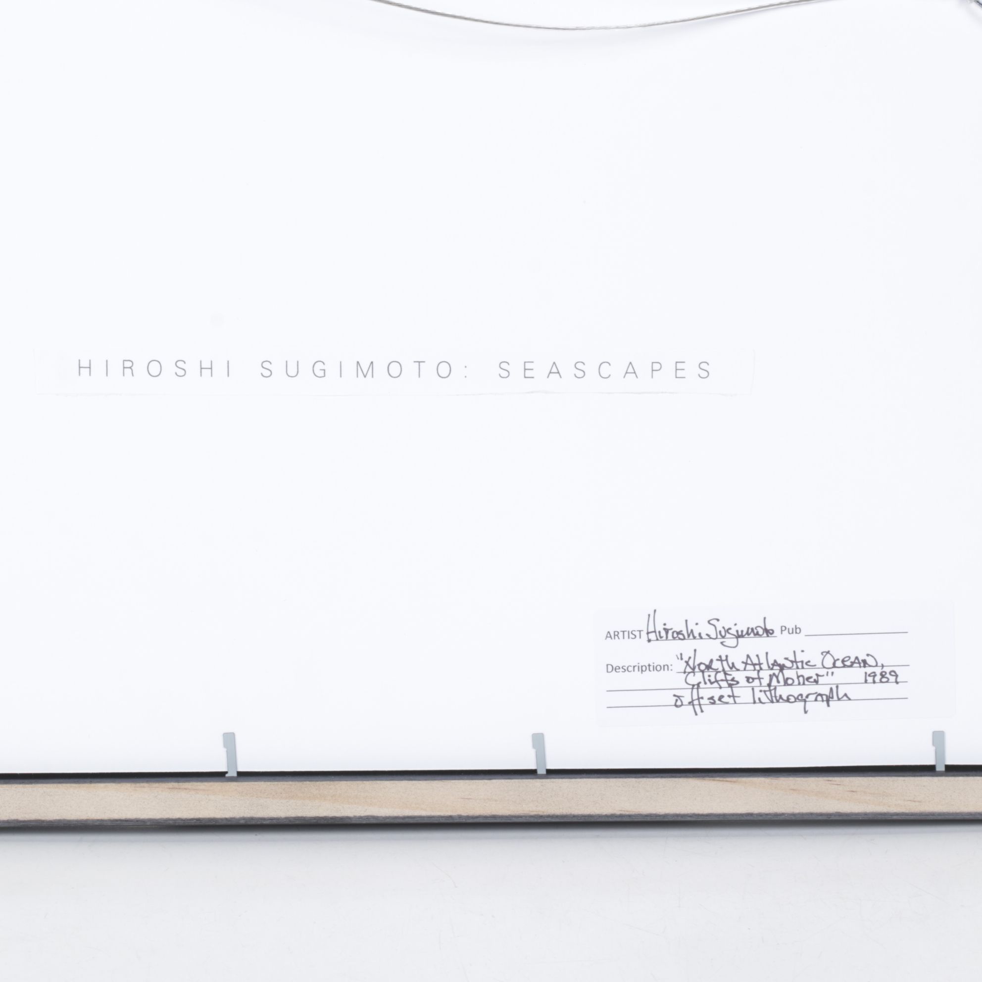 Hiroshi Sugimoto Offset Lithograph "North Atlantic Ocean, Cliffs of Moher",1989