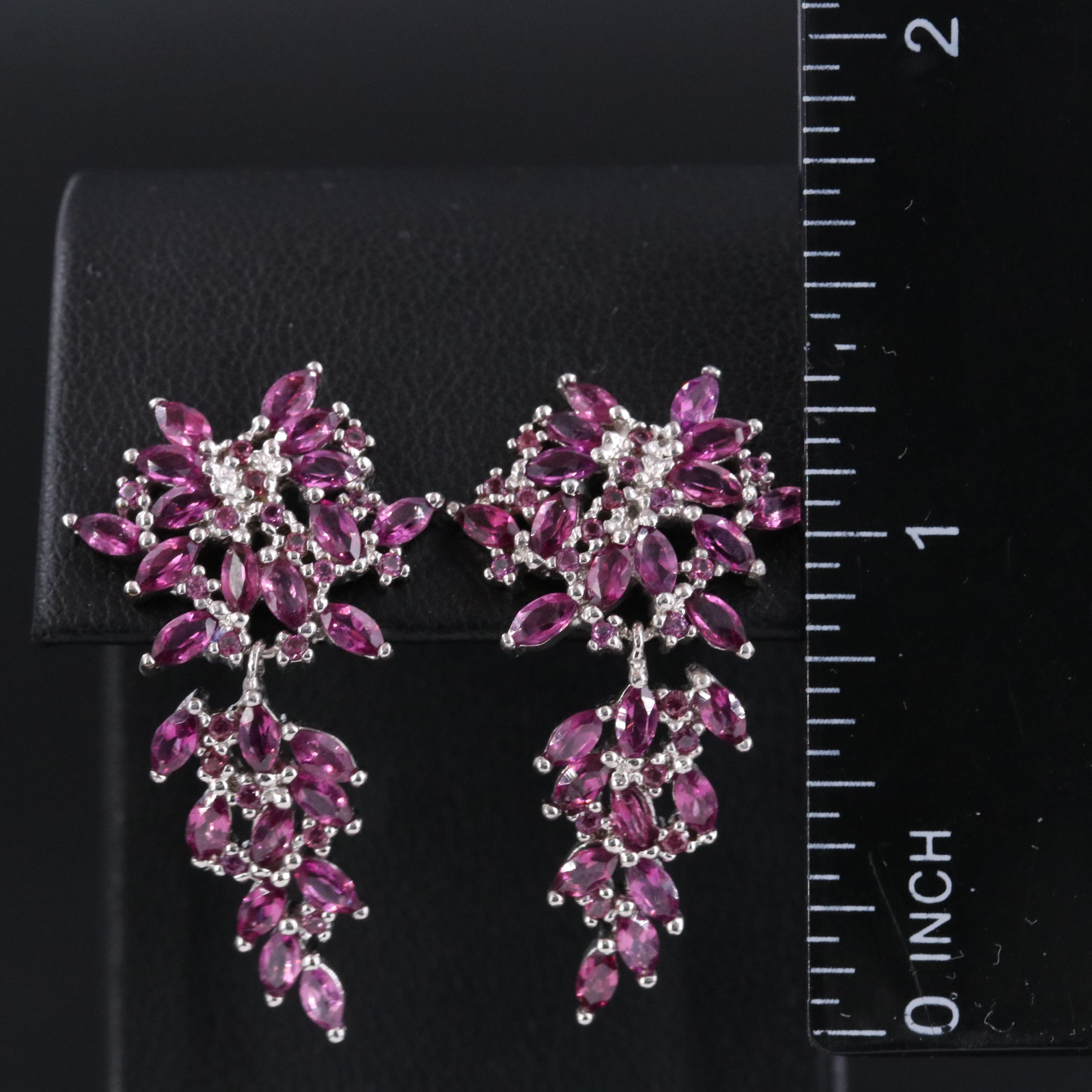 Sterling Rhodolite Garnet Earrings