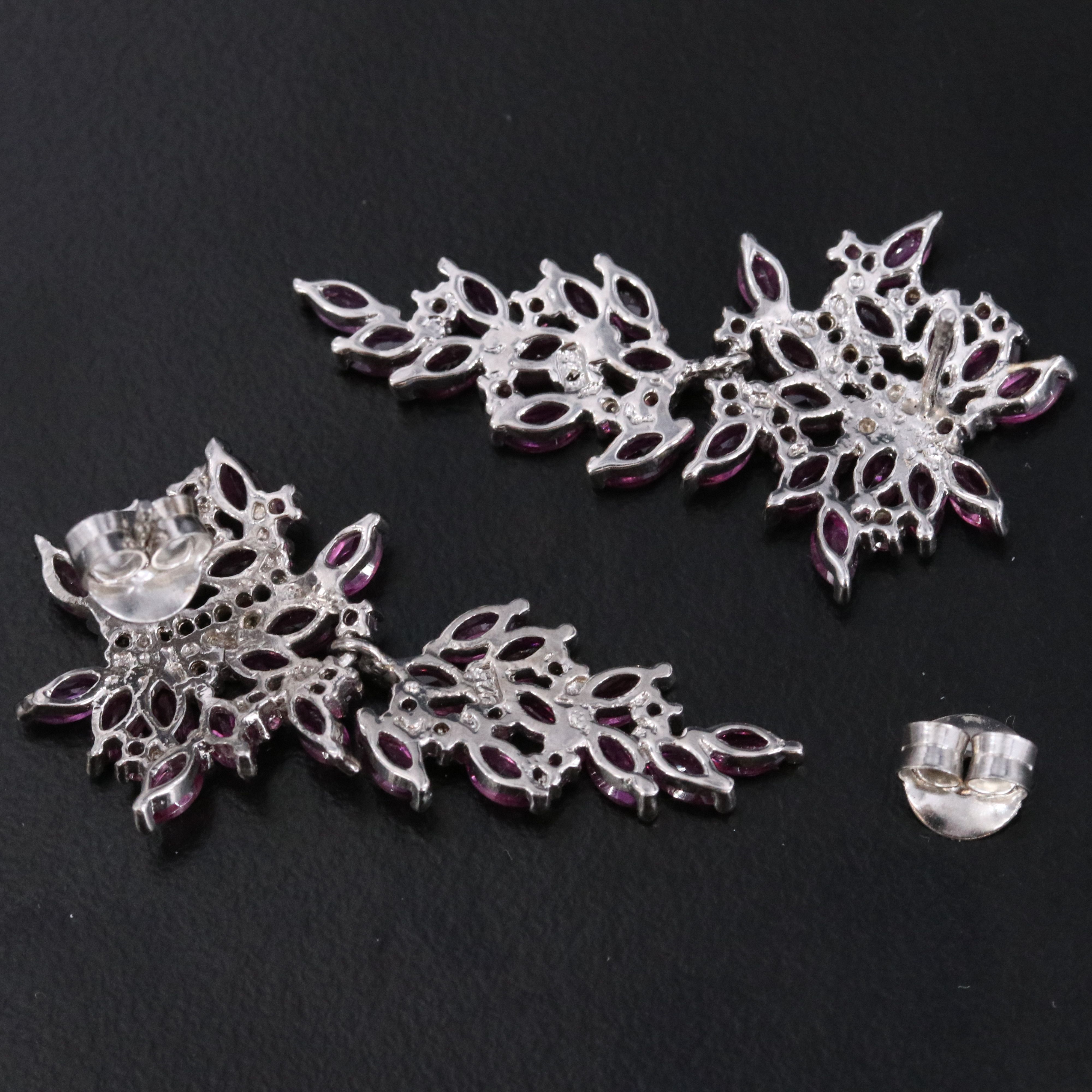 Sterling Rhodolite Garnet Earrings