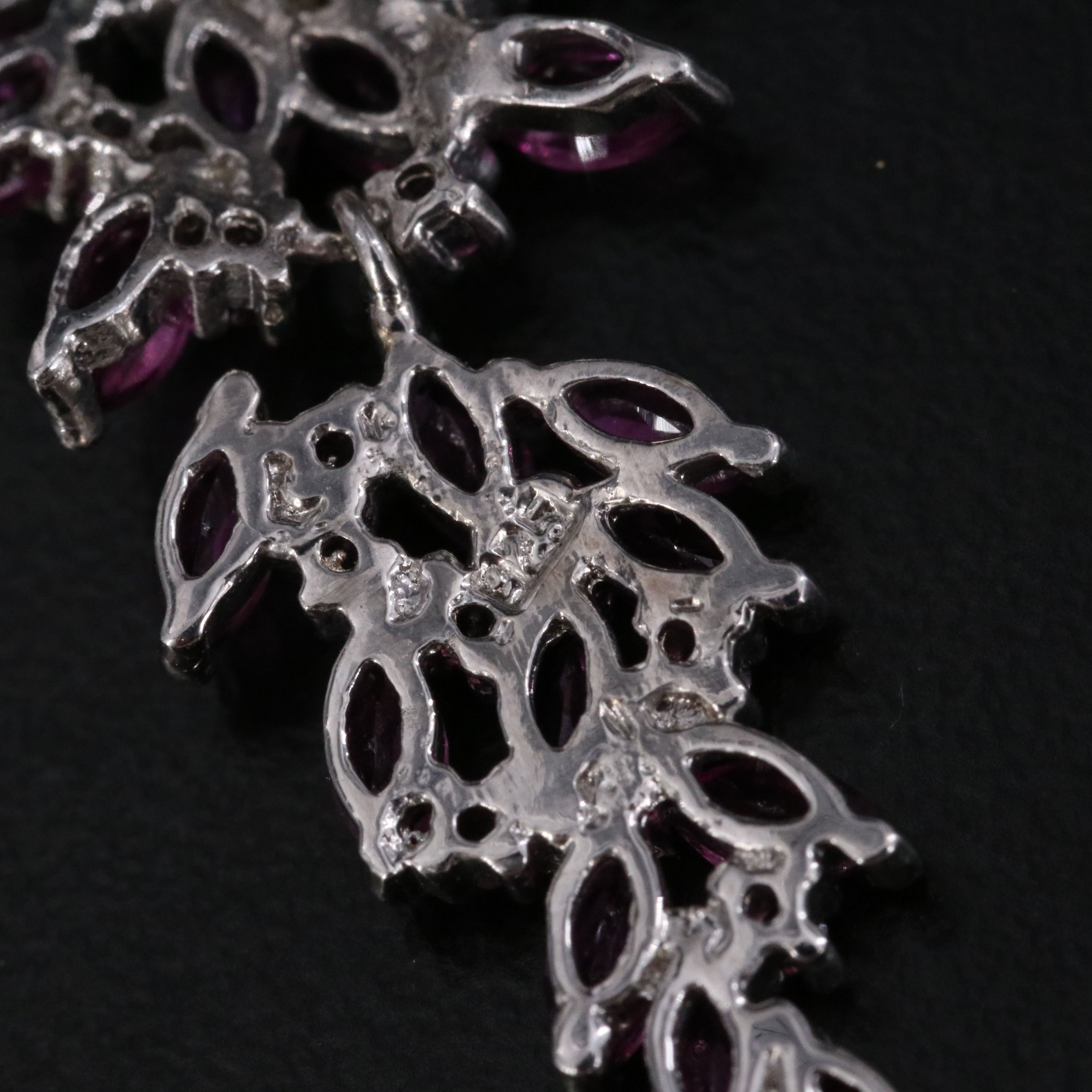 Sterling Rhodolite Garnet Earrings