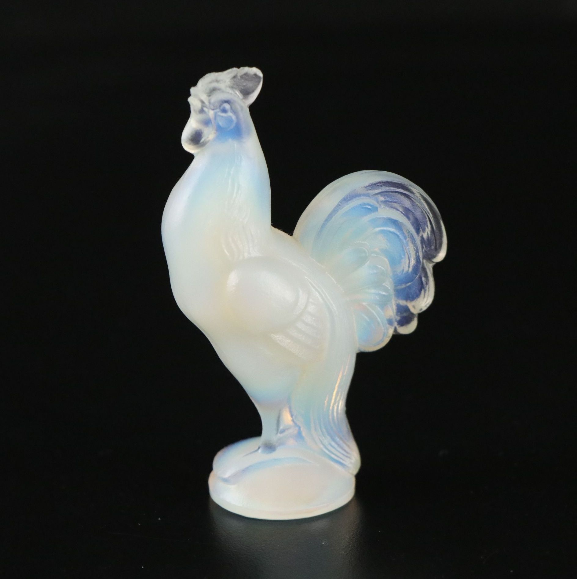 Sabino Opalescent Glass Rooster Figurine