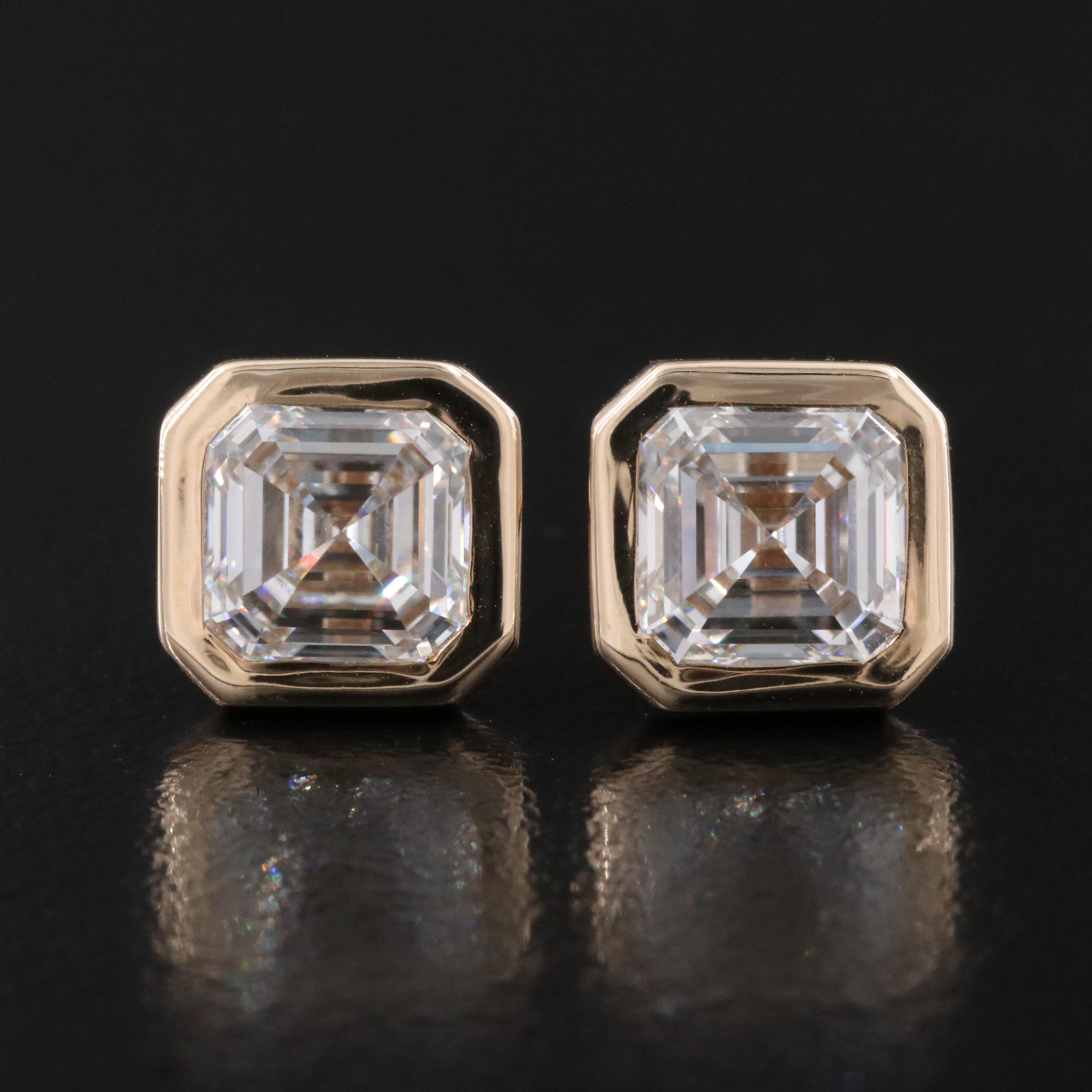 14K 4.20 CTW Lab Grown Diamond Stud Earrings with IGI Reports