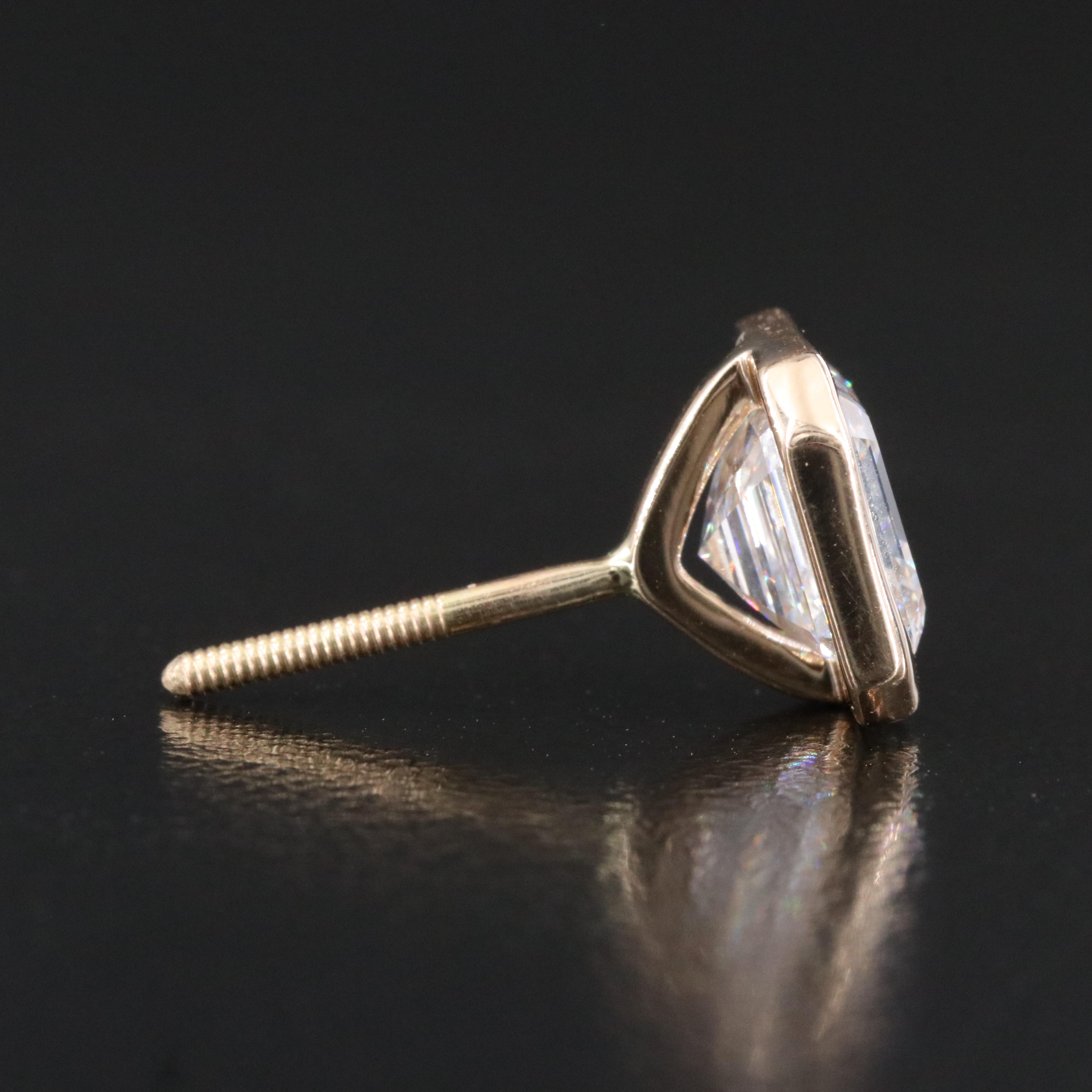 14K 4.20 CTW Lab Grown Diamond Stud Earrings with IGI Reports