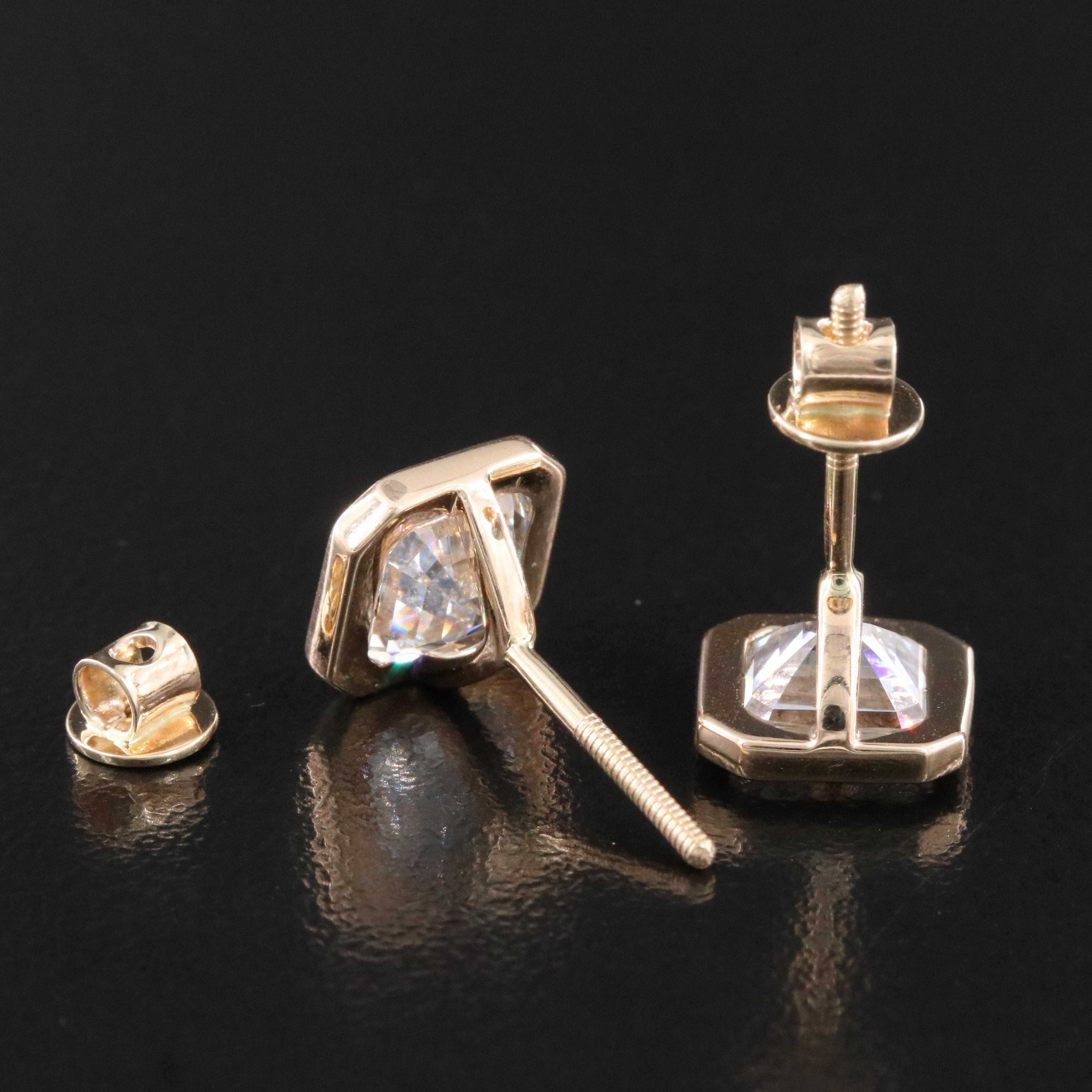 14K 4.20 CTW Lab Grown Diamond Stud Earrings with IGI Reports