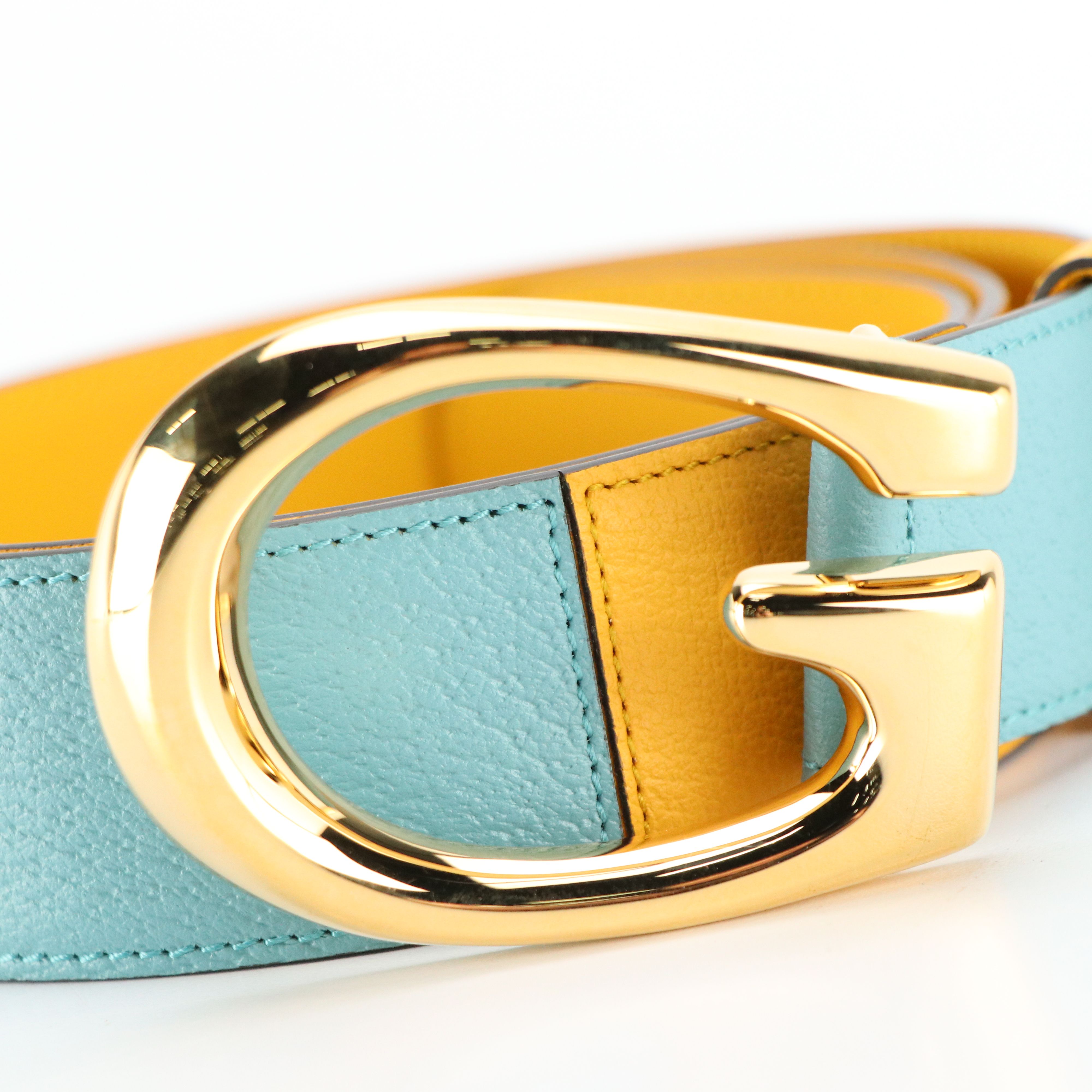 Gucci Bicolor Cinghiale Leather Belt