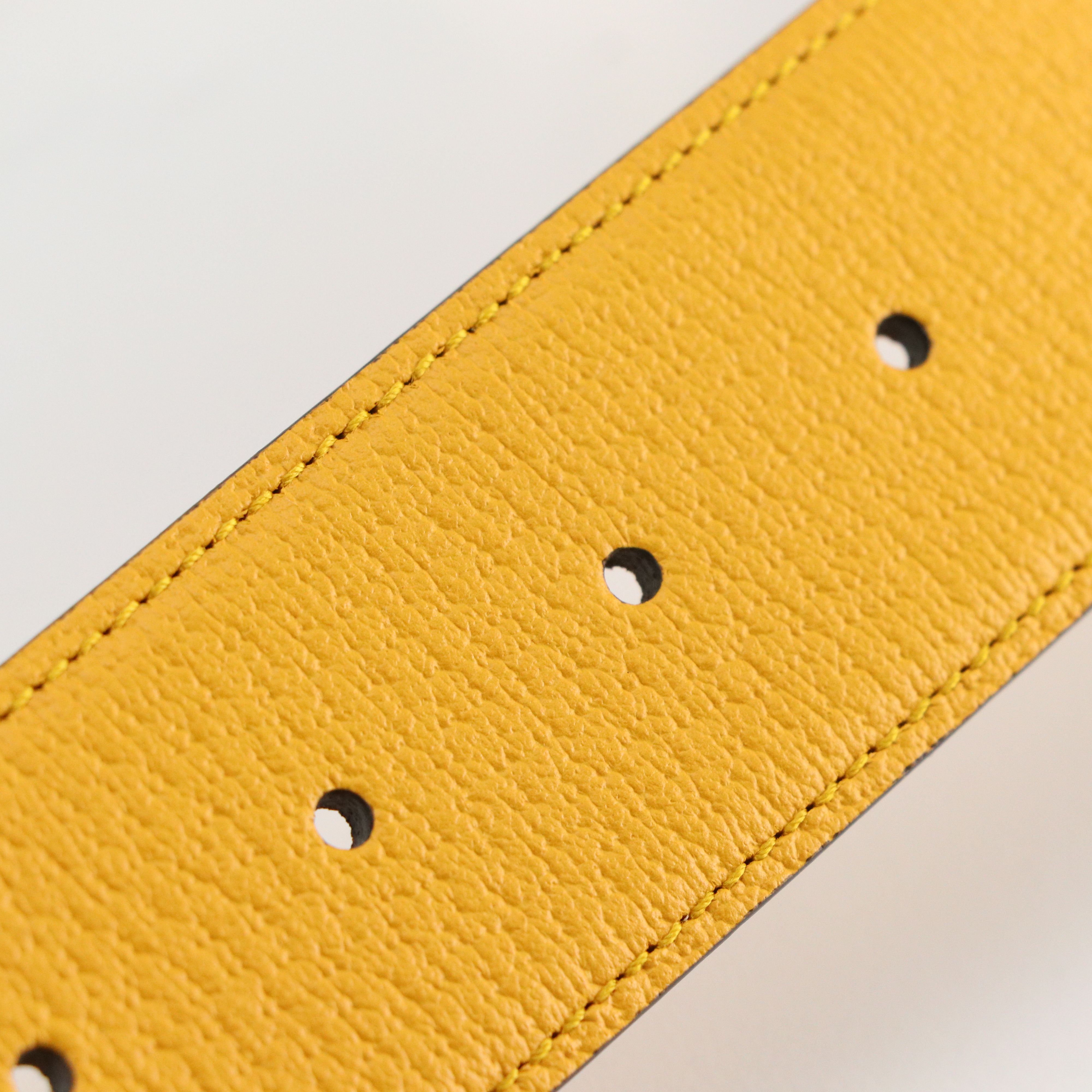 Gucci Bicolor Cinghiale Leather Belt