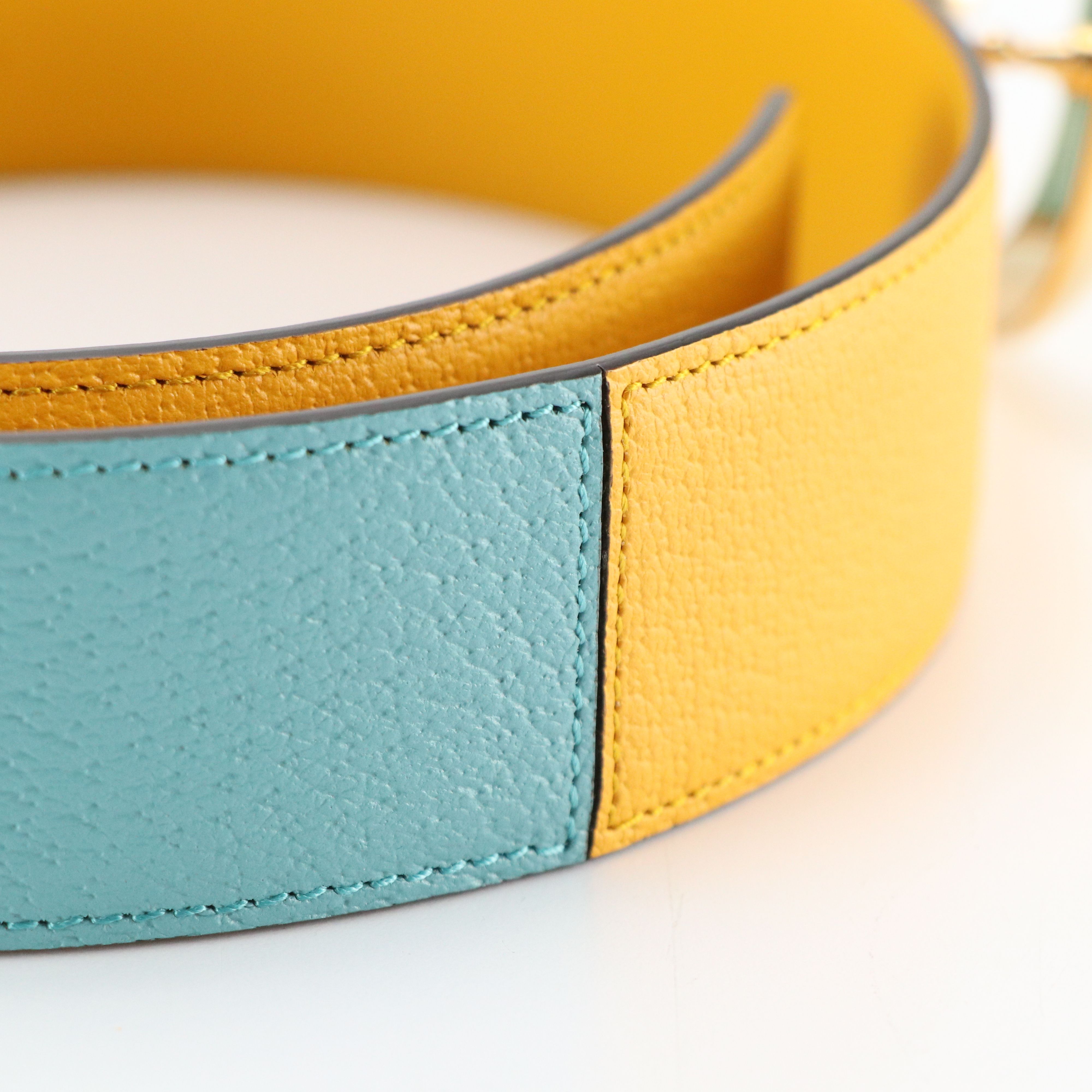 Gucci Bicolor Cinghiale Leather Belt