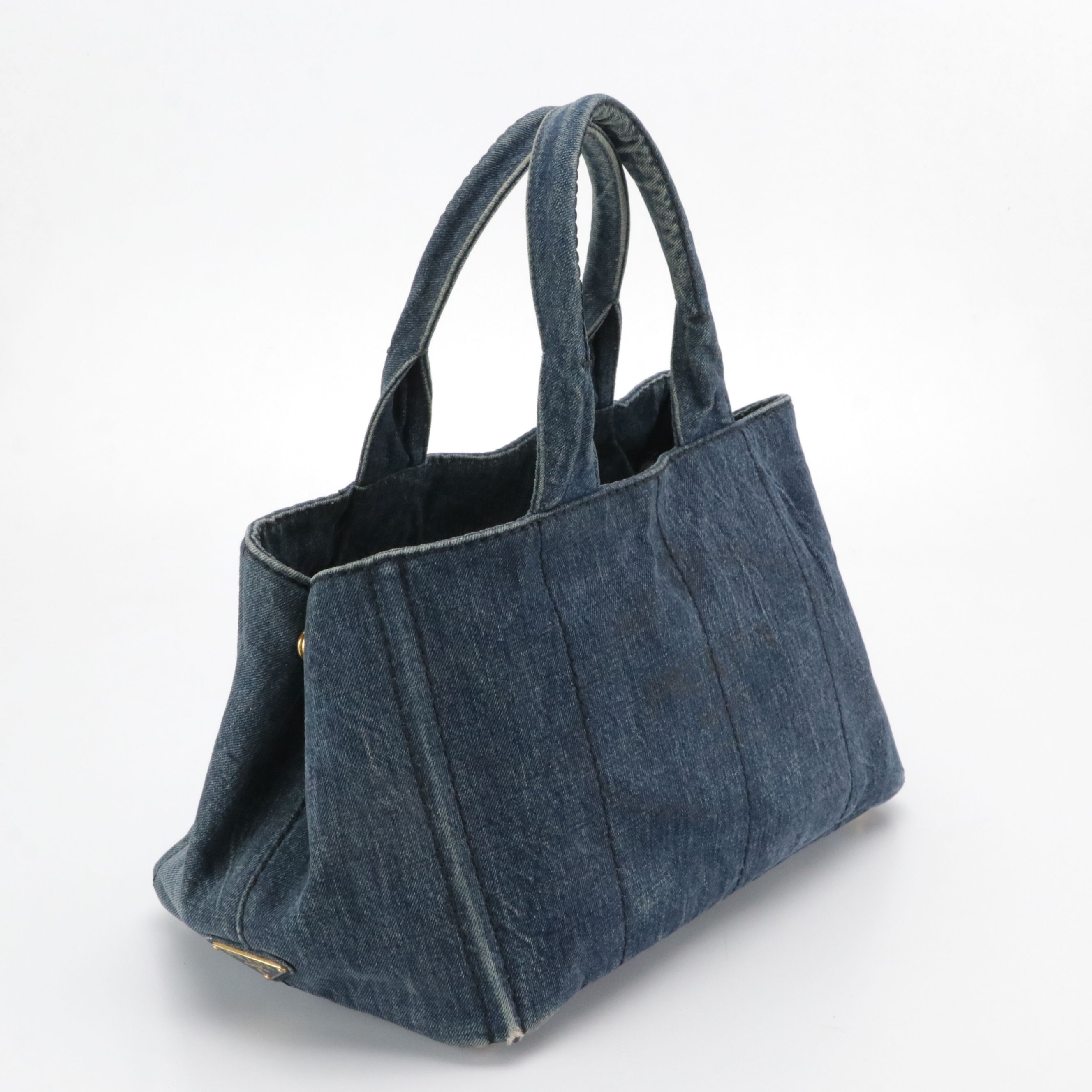 Prada Denim Canapa Tote Bag
