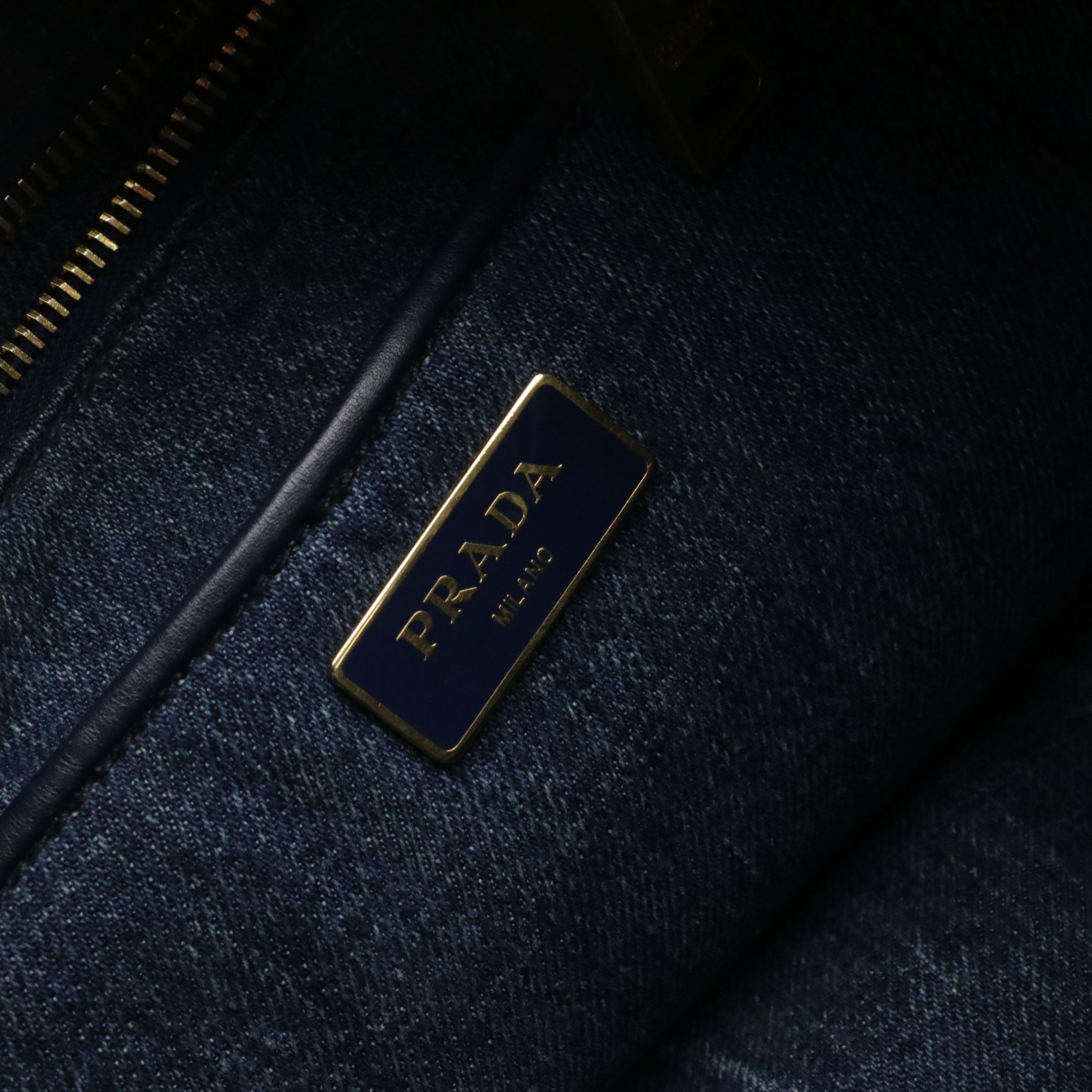 Prada Denim Canapa Tote Bag