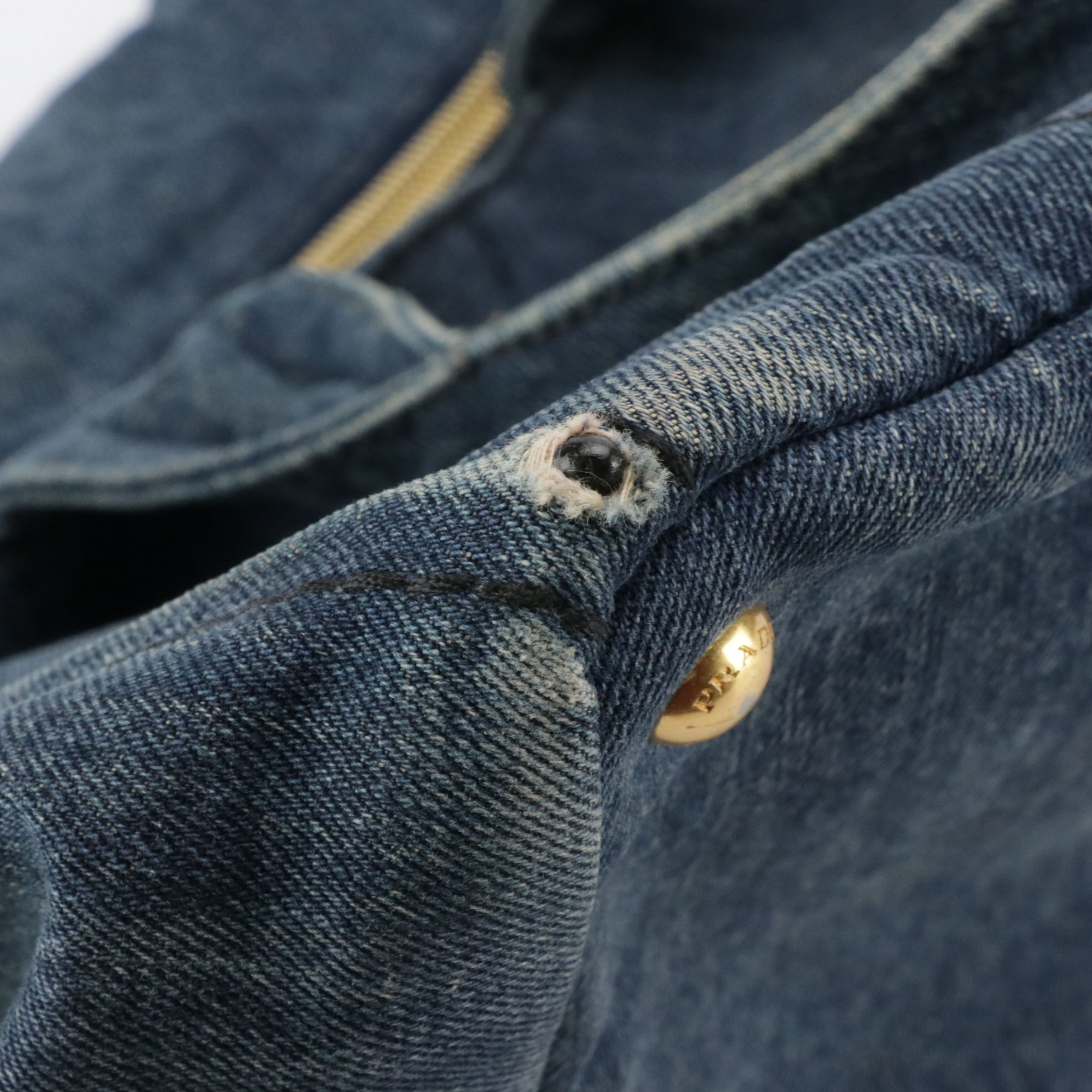 Prada Denim Canapa Tote Bag