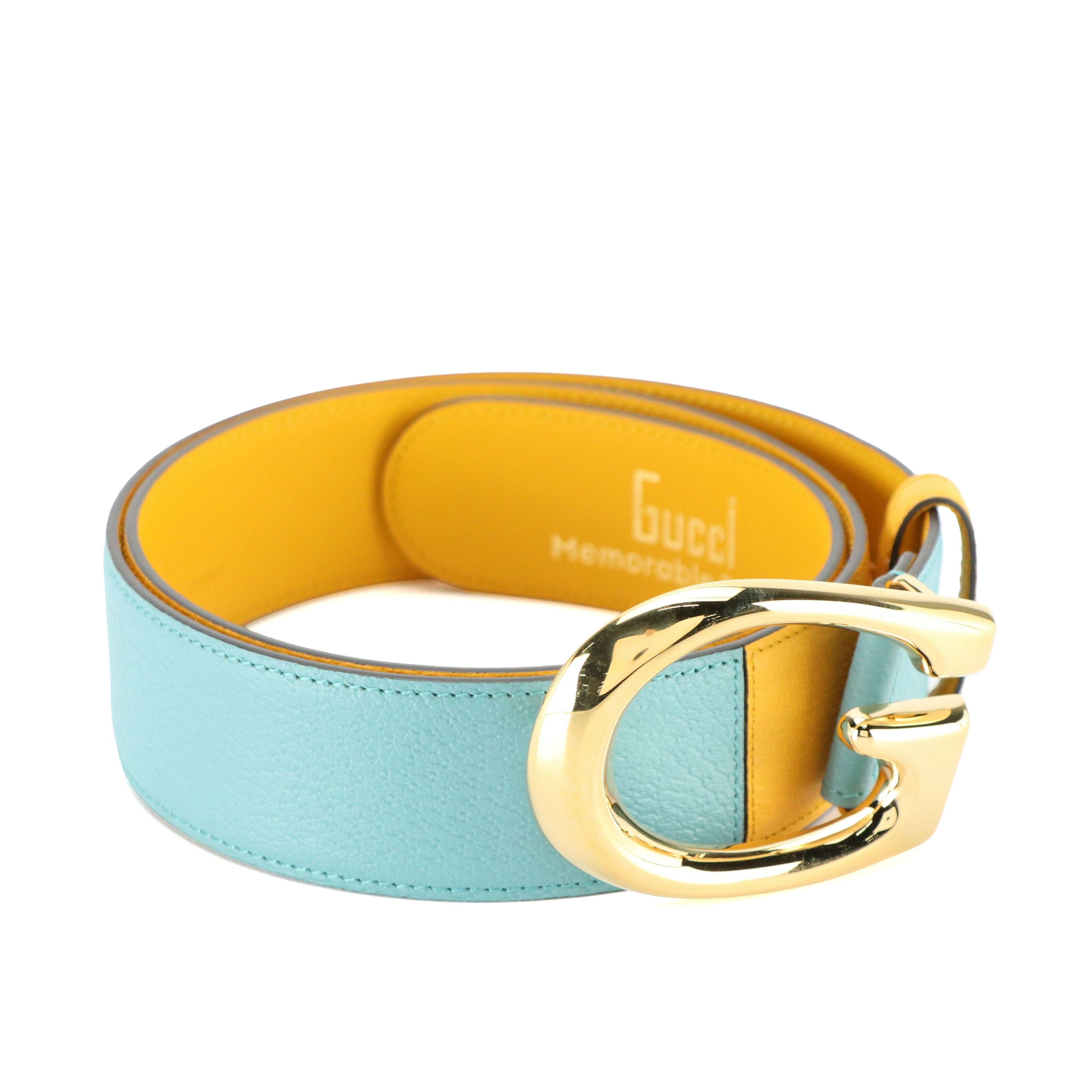 Gucci Bicolor Cinghiale Leather Belt