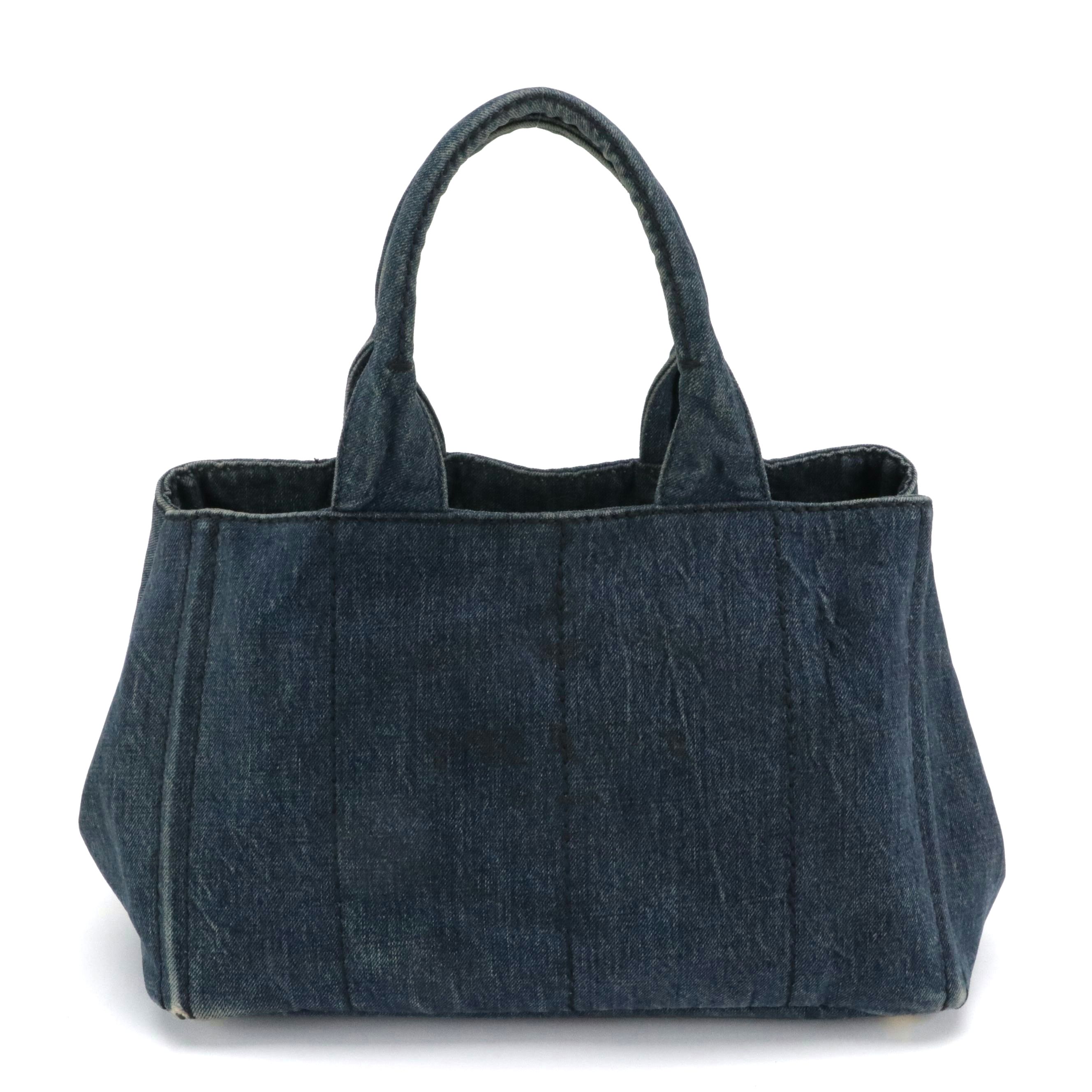 Prada Denim Canapa Tote Bag