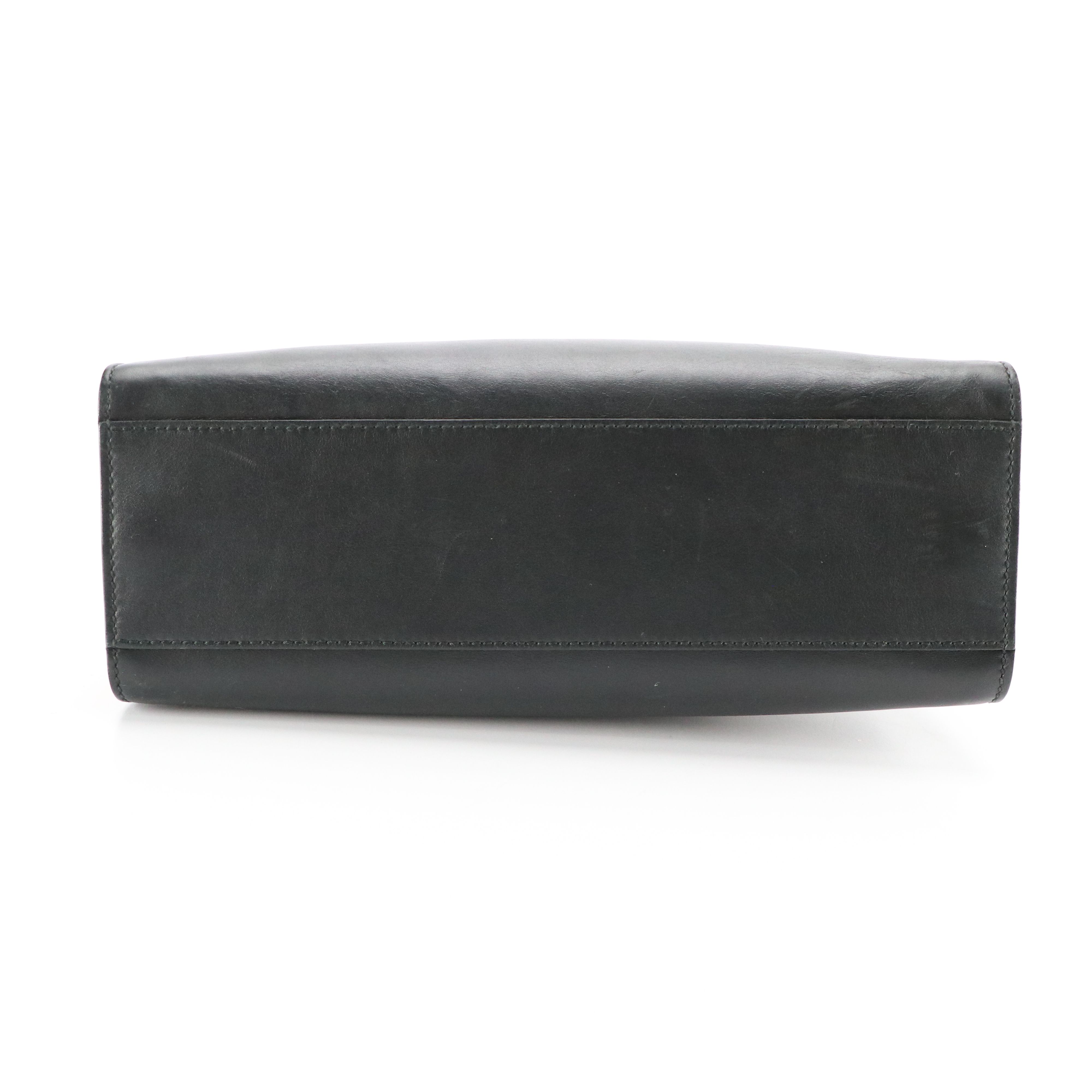 Gucci Mini Nymphaea Bamboo Top Handle Bag in Black and Red Leather