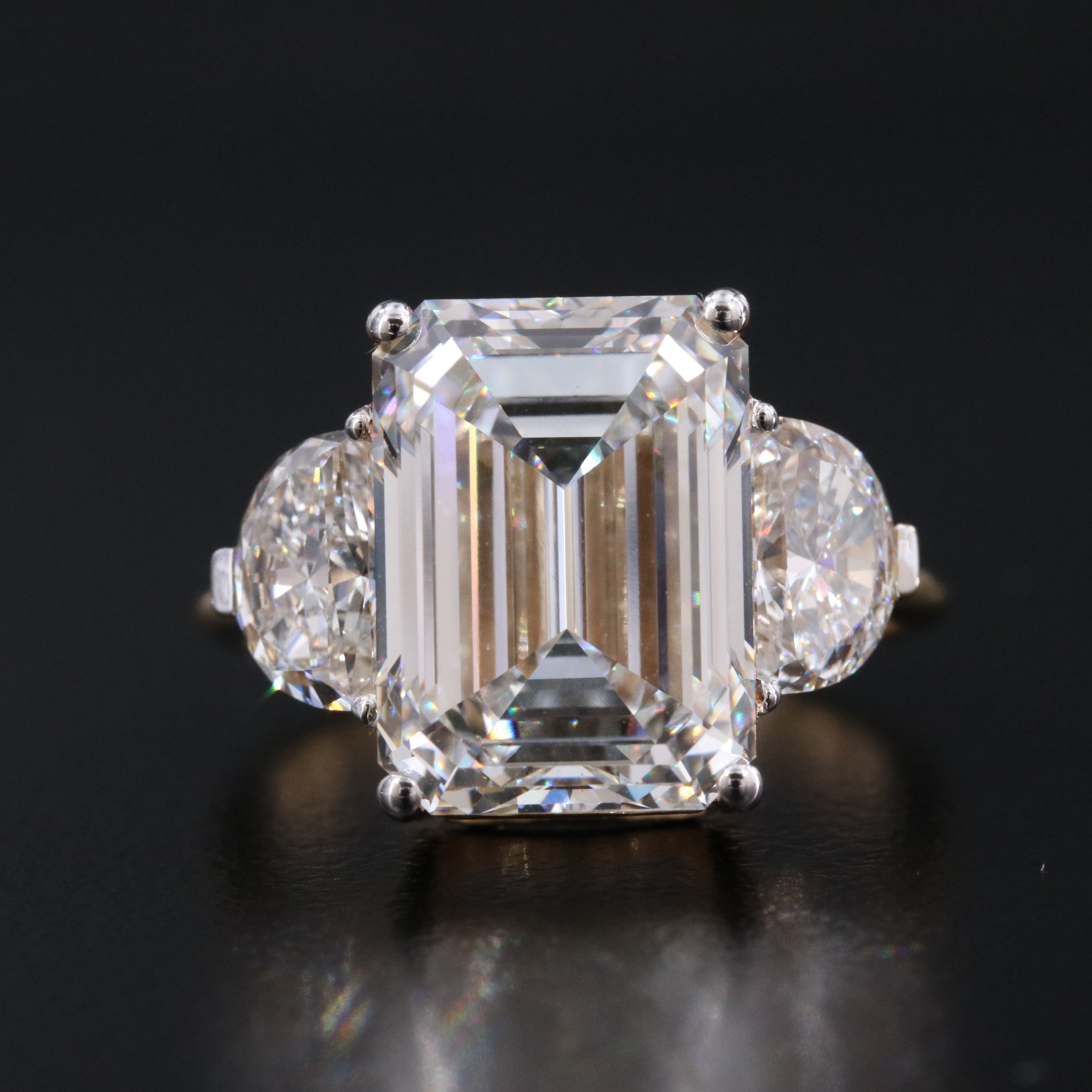 18K 7.20 CTW Lab Grown Diamond Ring with IGI Report