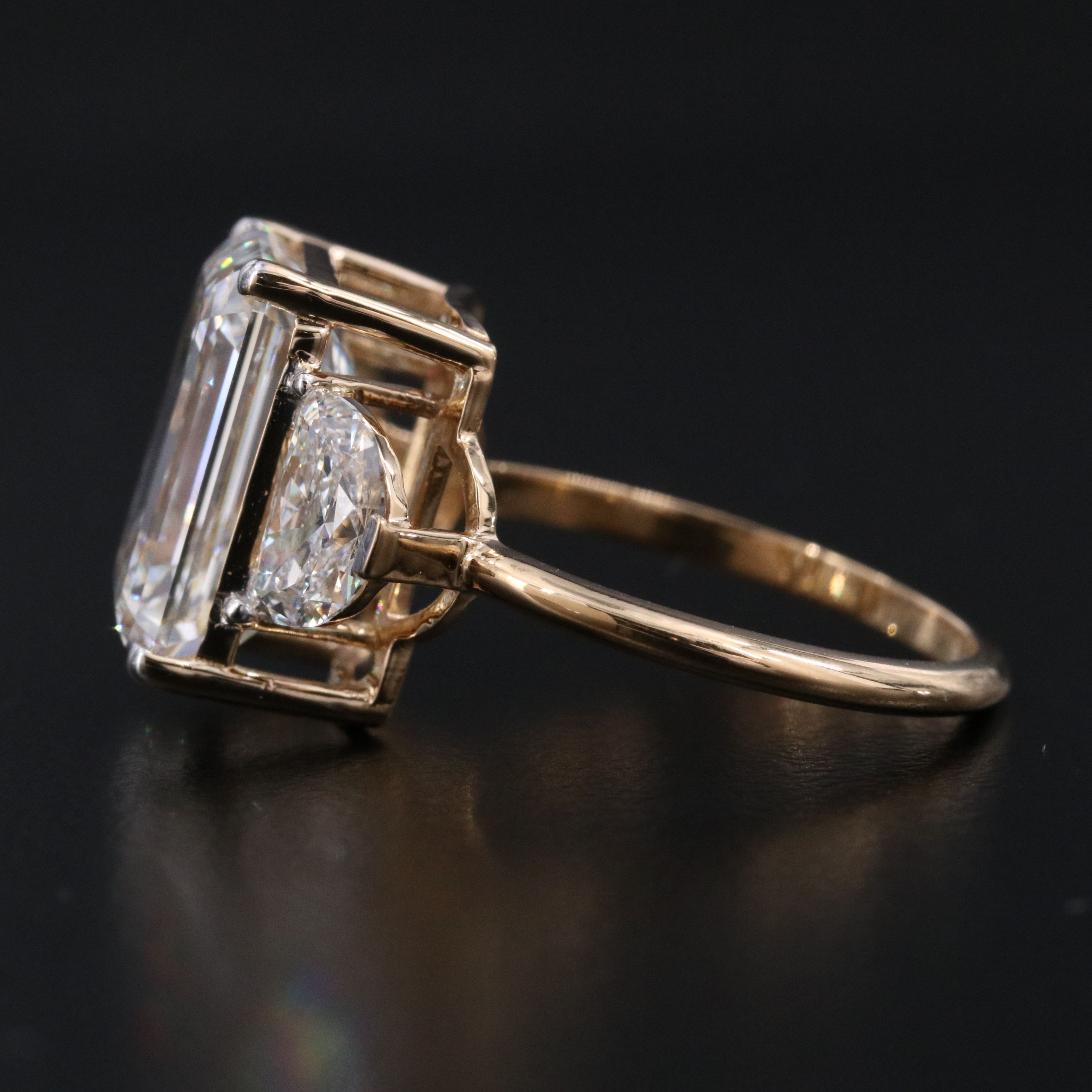 18K 7.20 CTW Lab Grown Diamond Ring with IGI Report