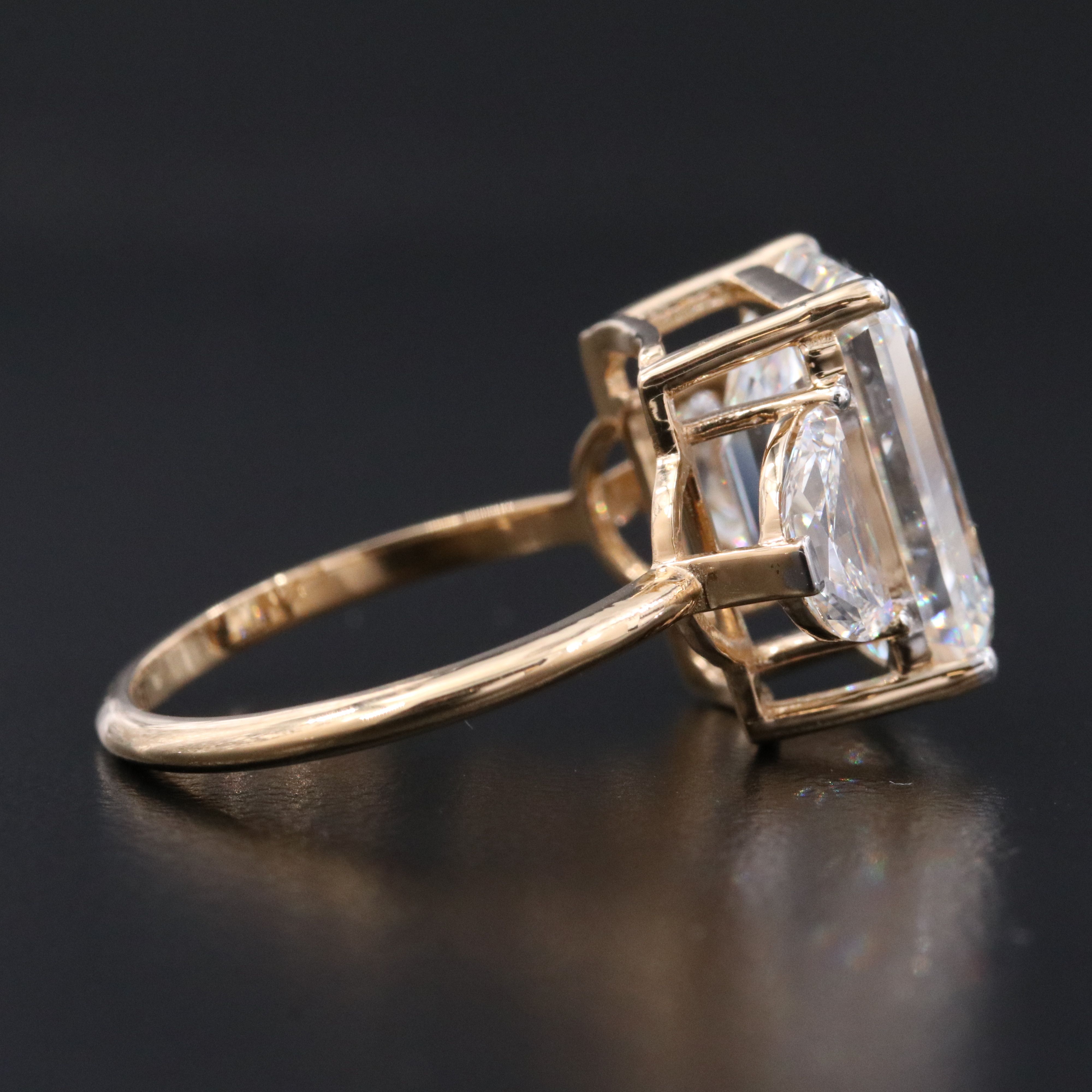 18K 7.20 CTW Lab Grown Diamond Ring with IGI Report